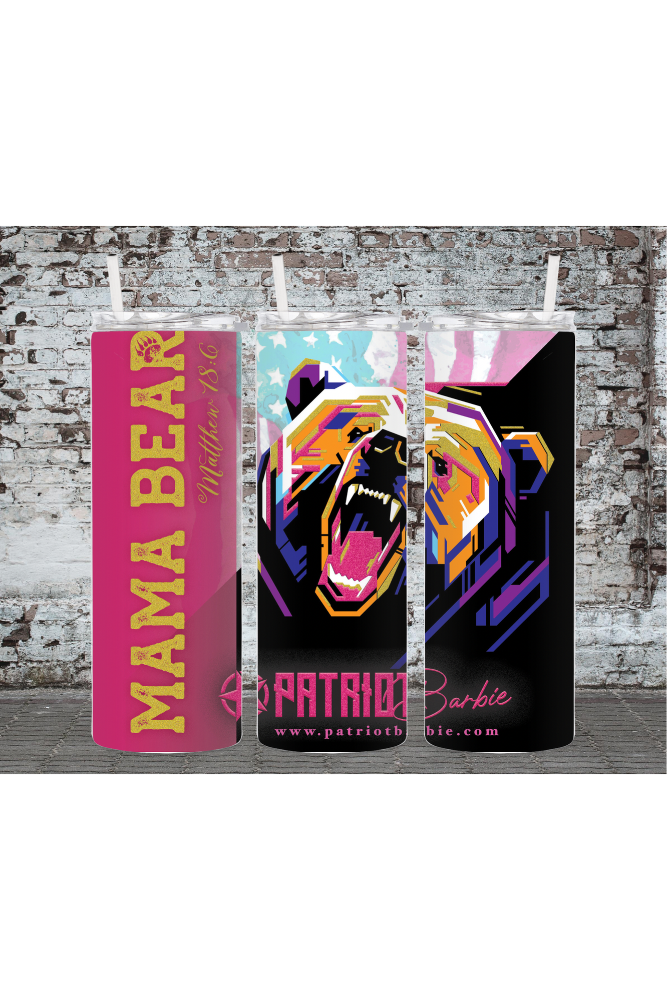 Pretty Little Patriot Pretty Little Patriot Mama Bear Drink Tumbler — main product shot