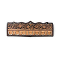 FLORAL TOOLED LEATHER SCARF HOLDER