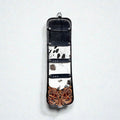 LARGE TOOLED LEATHER & COWHIDE BUCKLE HOLDER