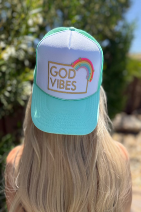 Pretty Little Patriot God Vibes Trucker Hat