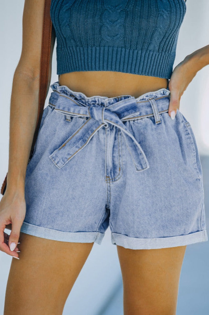Pretty Little Patriot Pretty Little Patriot Denim Slouch Waist Shorts — main product shot