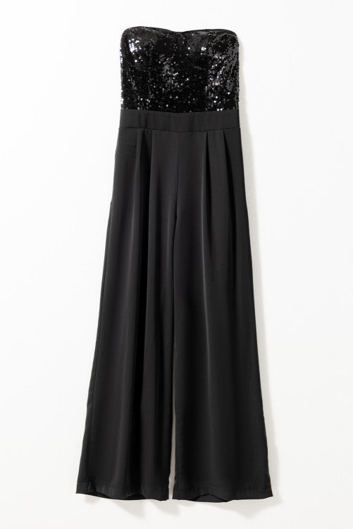 Pretty Little Patriot Pretty Little Patriot Black Sequin Jumpsuit — product category context