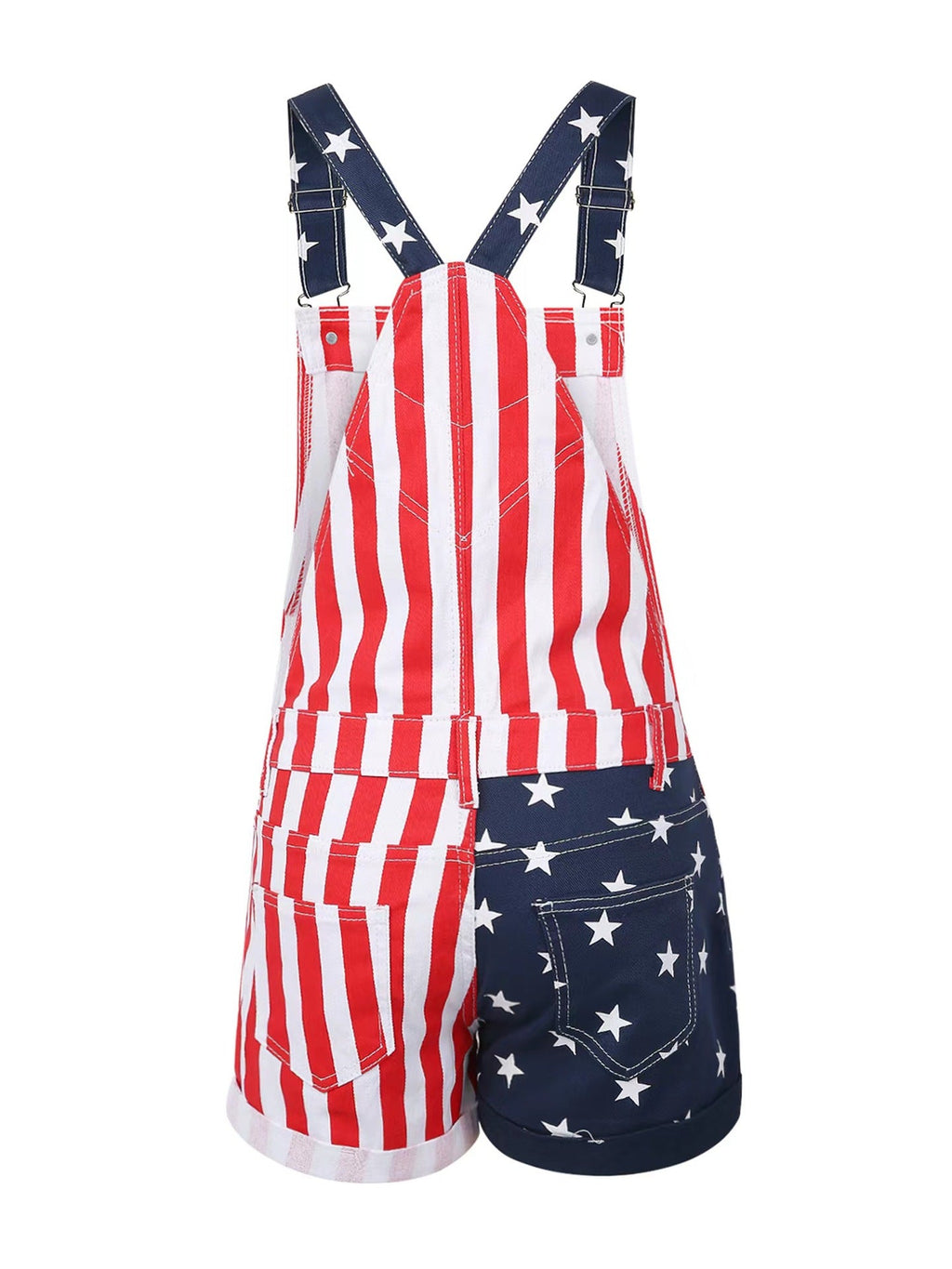 Pretty Little Patriot Pretty Little Patriot ‘Merica Overalls — construction detail