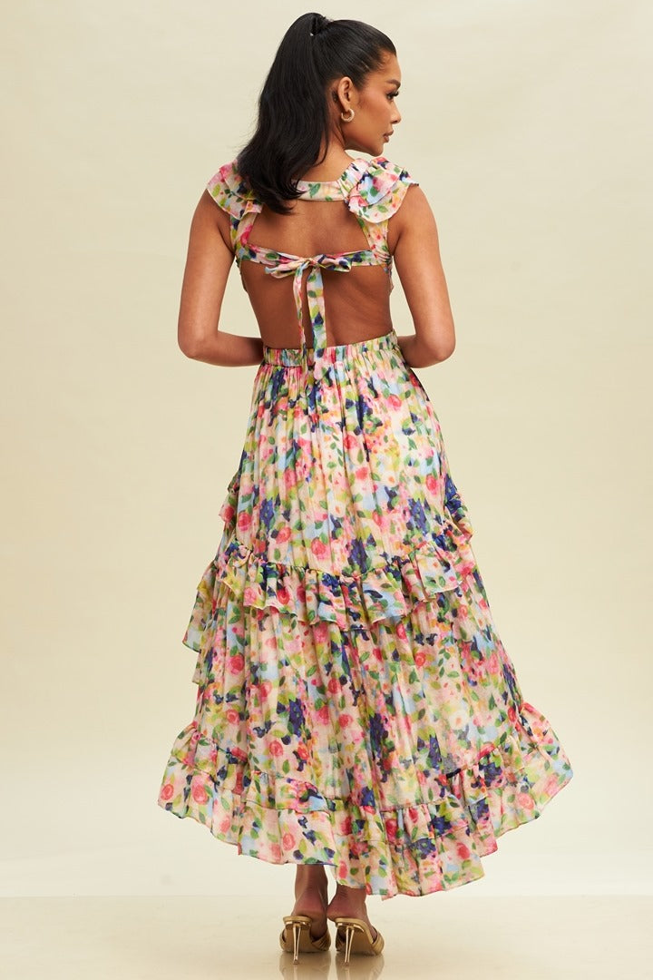 Pretty Little Patriot Pretty Little Patriot Summer fiesta floral dress — construction detail