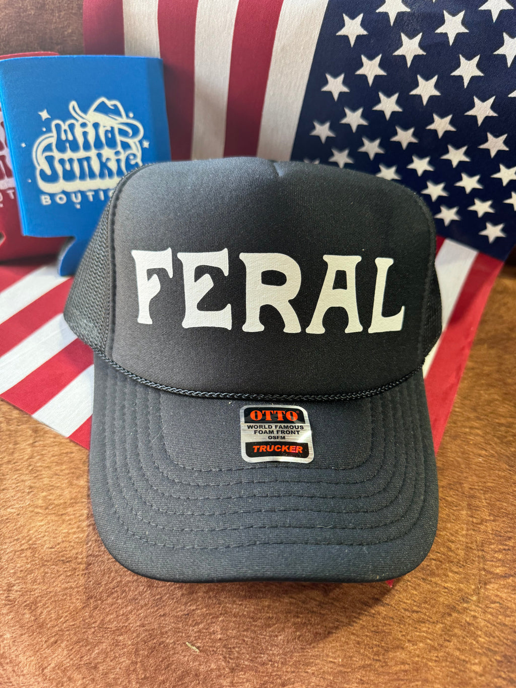 Wild Junkie Feral Trucker Hat — main product shot