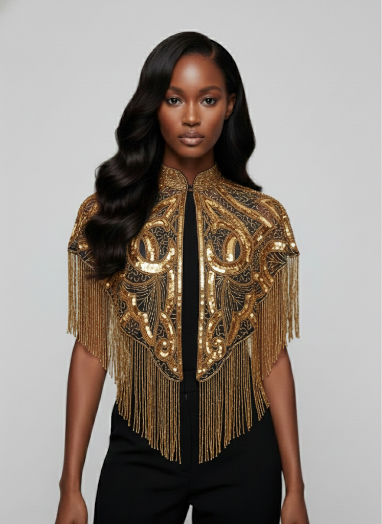 L'Jai Amor Aurum Empress Cape — main product shot