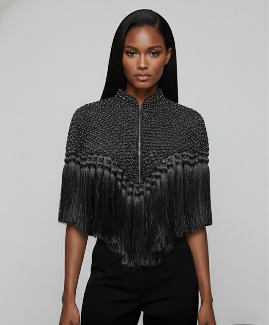 Black Tassel Cape