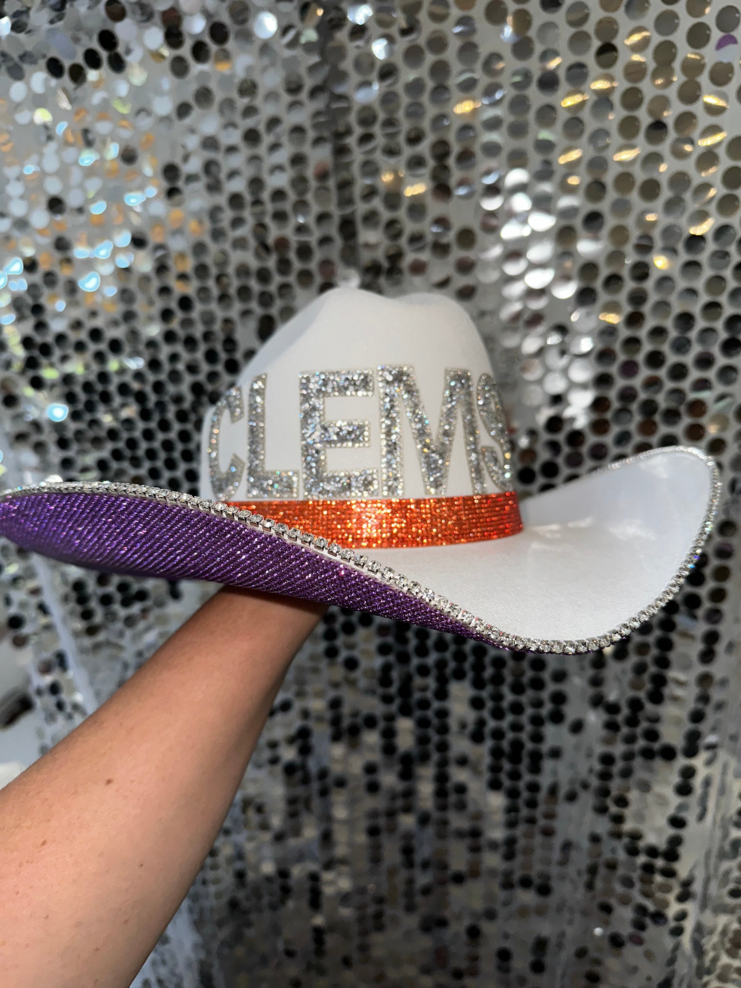 Rhinestone Cowgirl Clemson Hat — main product shot