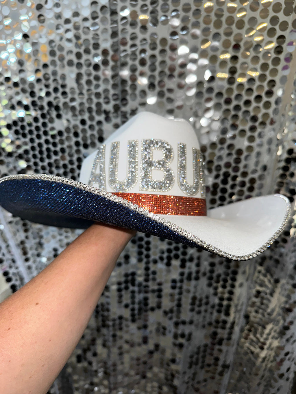Rhinestone Cowgirl Auburn University Hat — main product shot