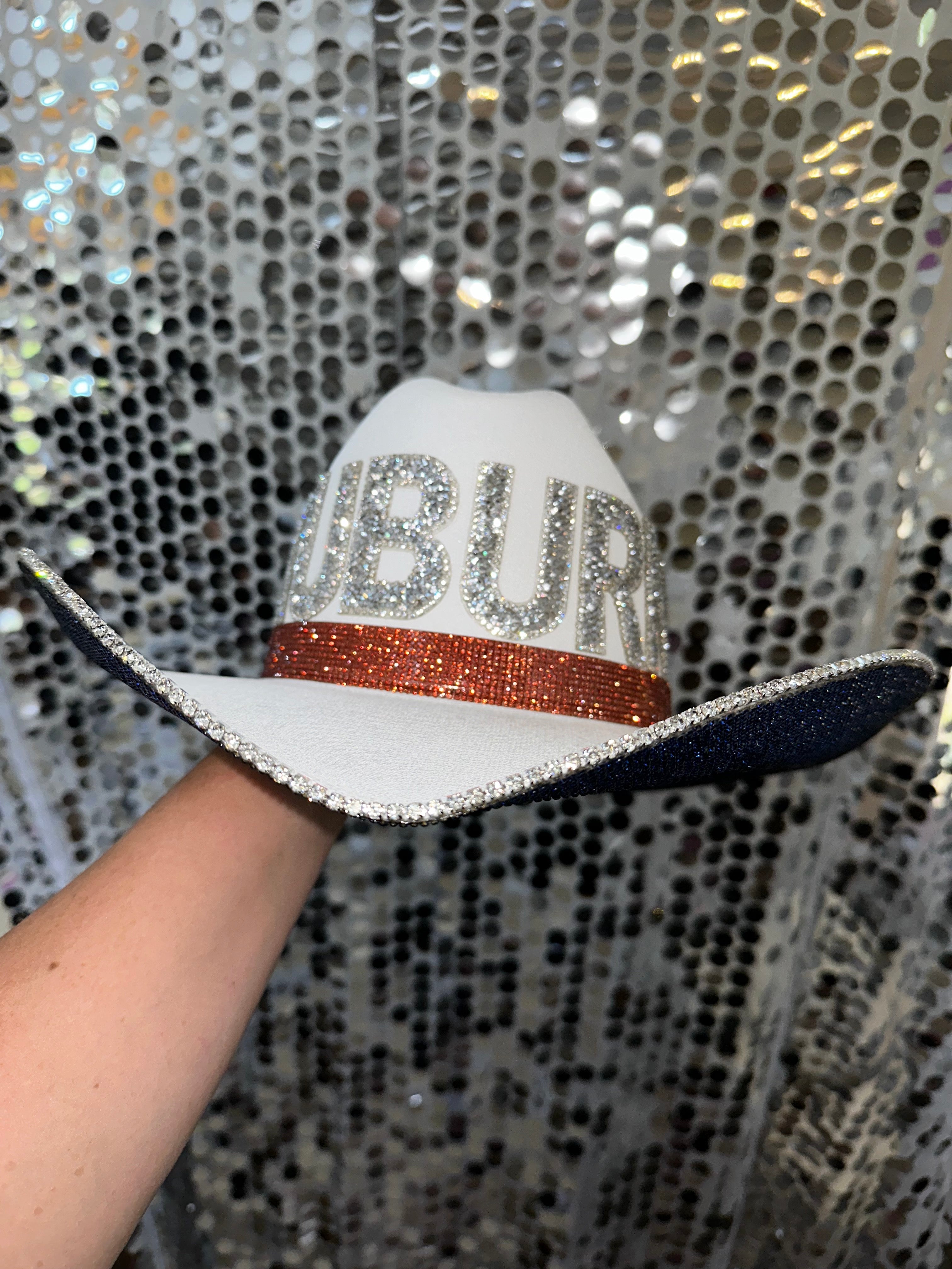 Rhinestone Cowgirl Auburn University Hat — back view