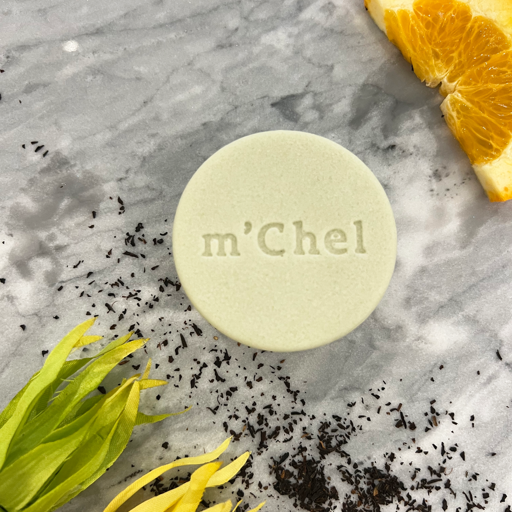 m'Chel Haircare High Shine Shampoo Bar — alternative angle
