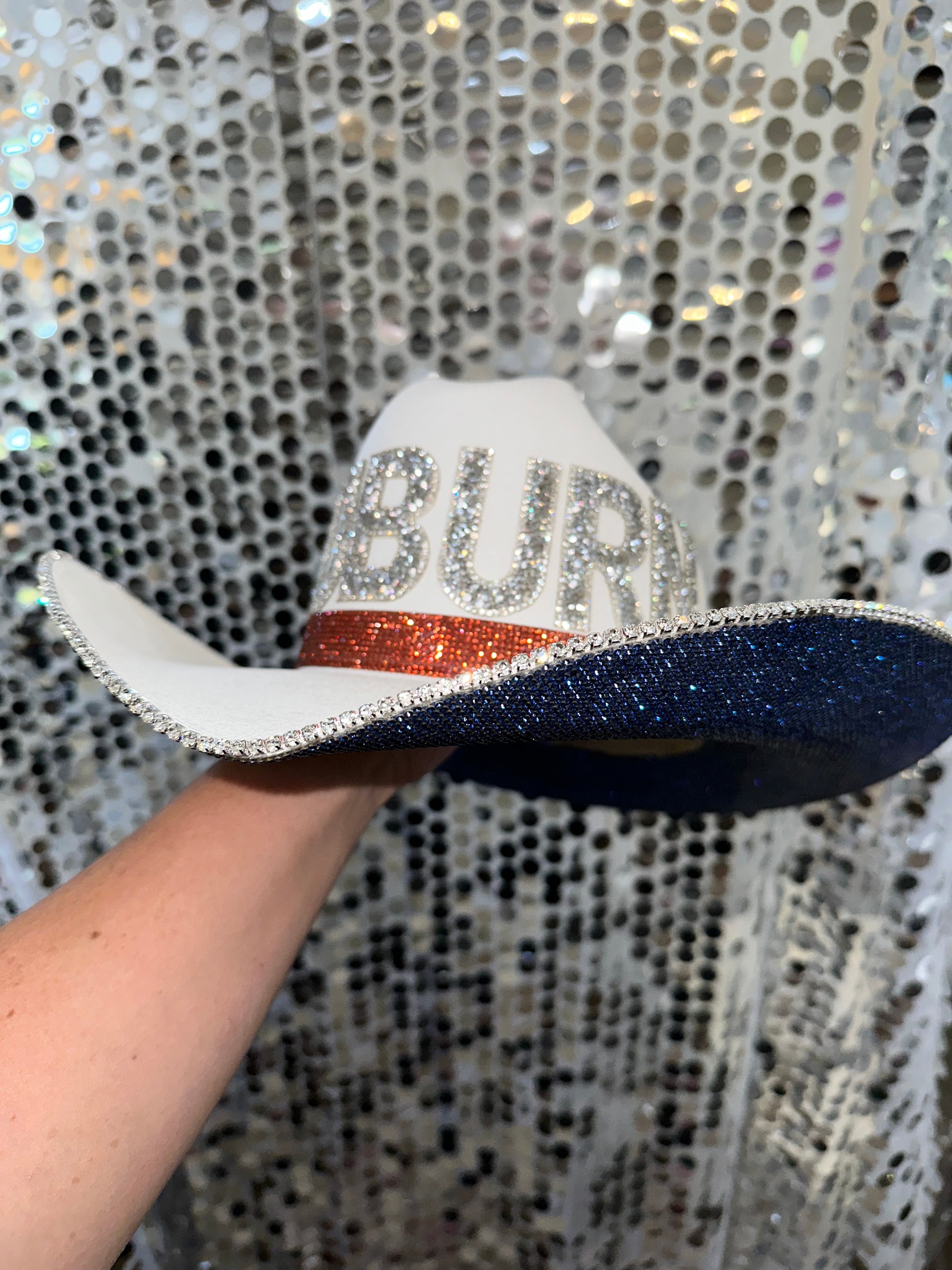 Rhinestone Cowgirl Auburn University Hat — side view