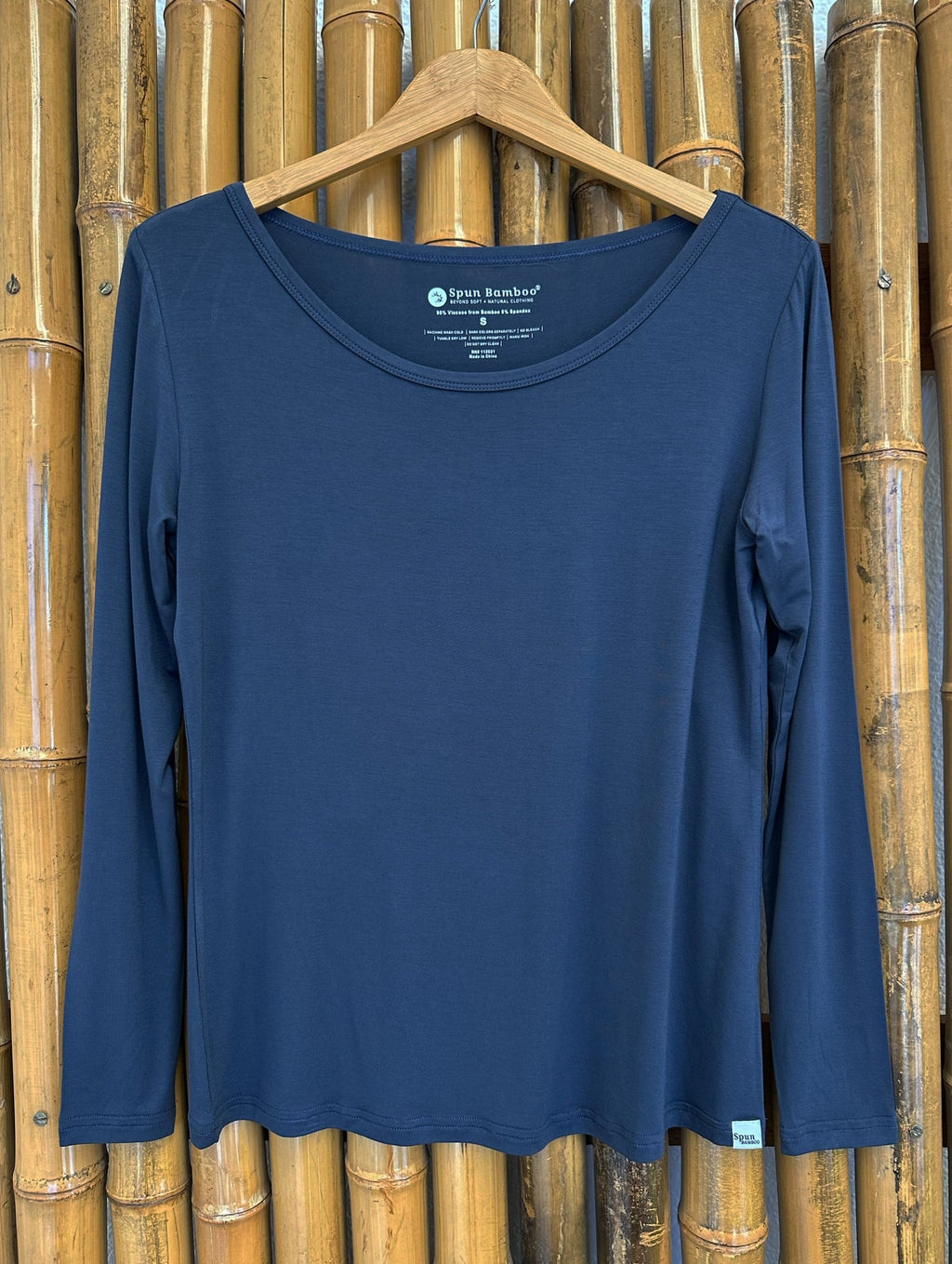 Spun Bamboo Women's Bamboo Lounge Long Sleeve T-Shirt — alternative angle