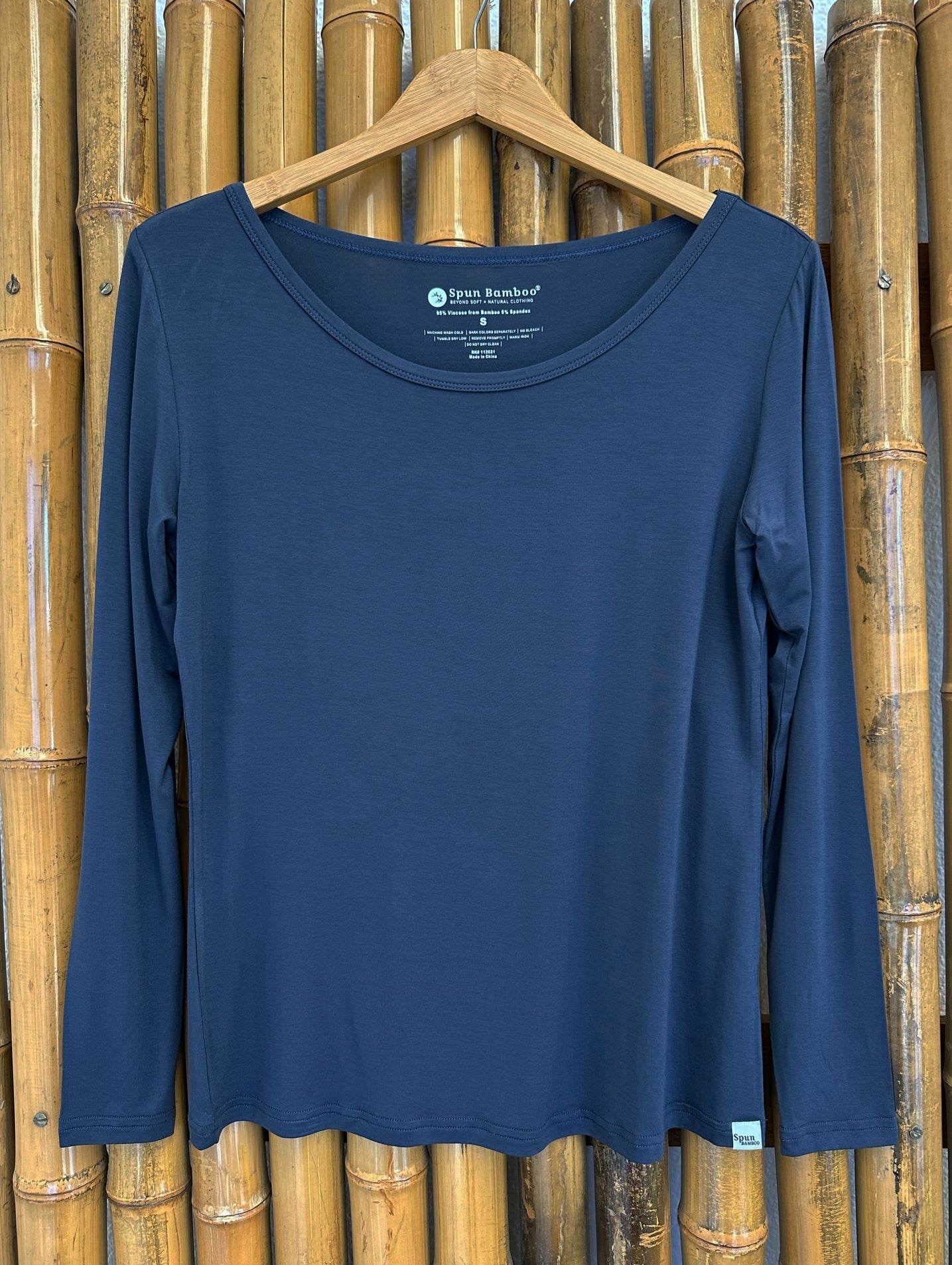 Spun Bamboo Women's Bamboo Lounge Long Sleeve T-Shirt — alternative angle