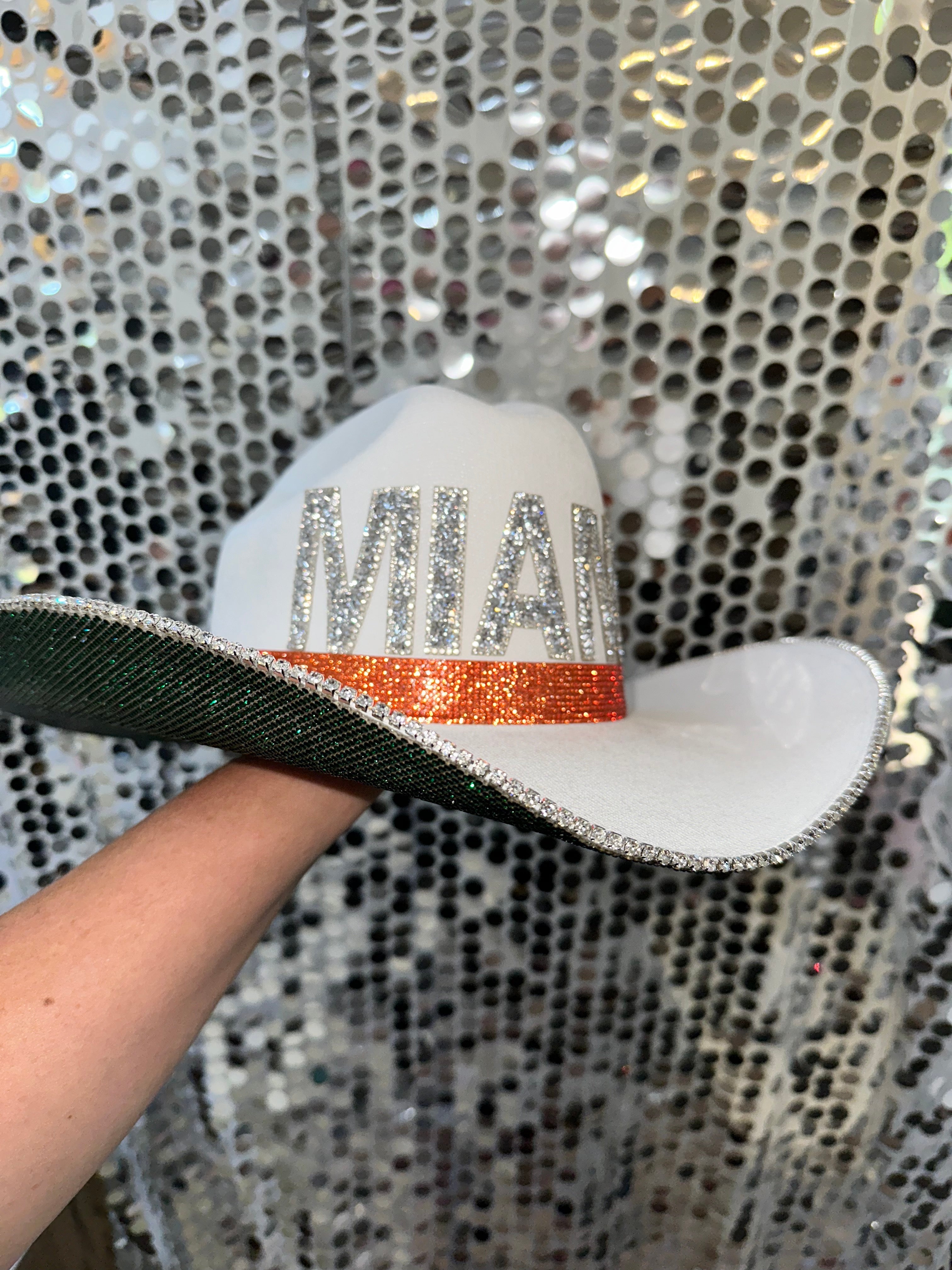 Rhinestone Cowgirl University of Miami Hat — main product shot