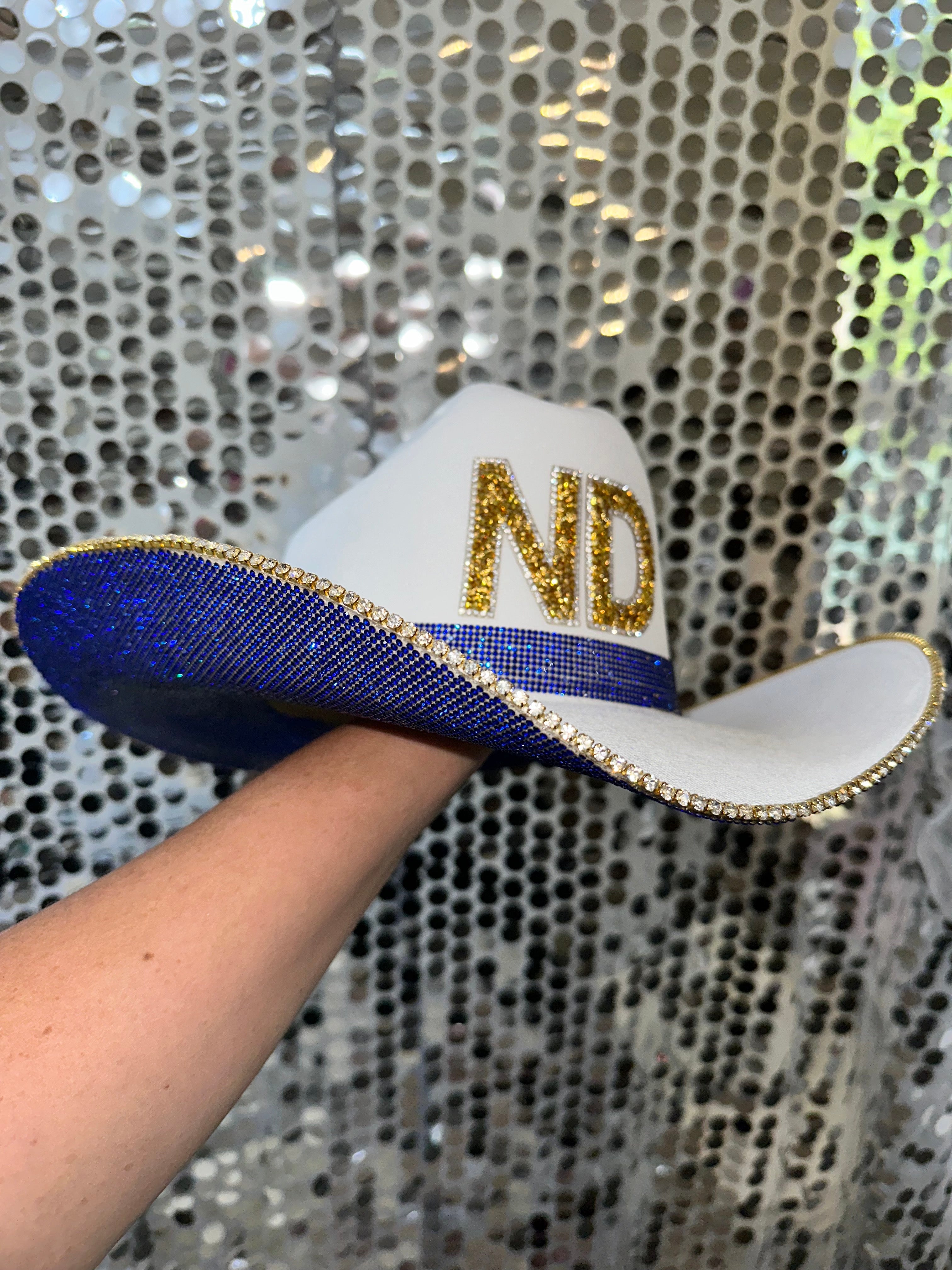 Rhinestone Cowgirl Notre Dame Hat — main product shot