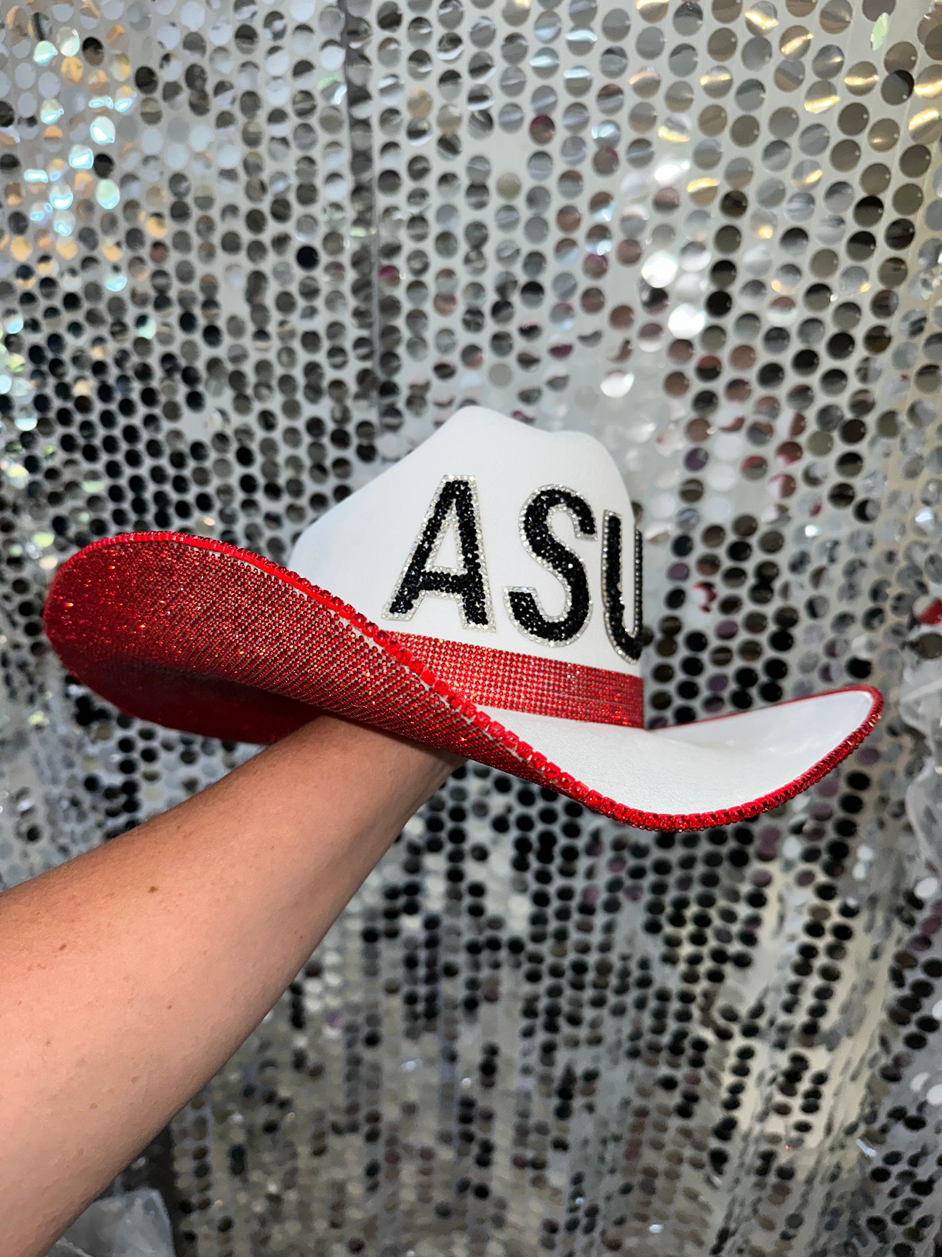 Rhinestone Cowgirl Arkansas State University Hat — lifestyle context