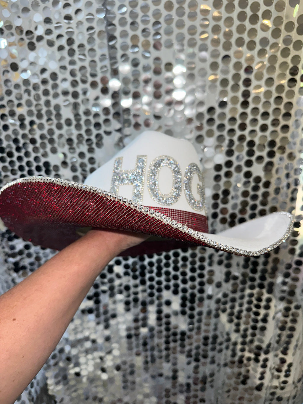 Rhinestone Cowgirl University of Arkansas Hat — main product shot