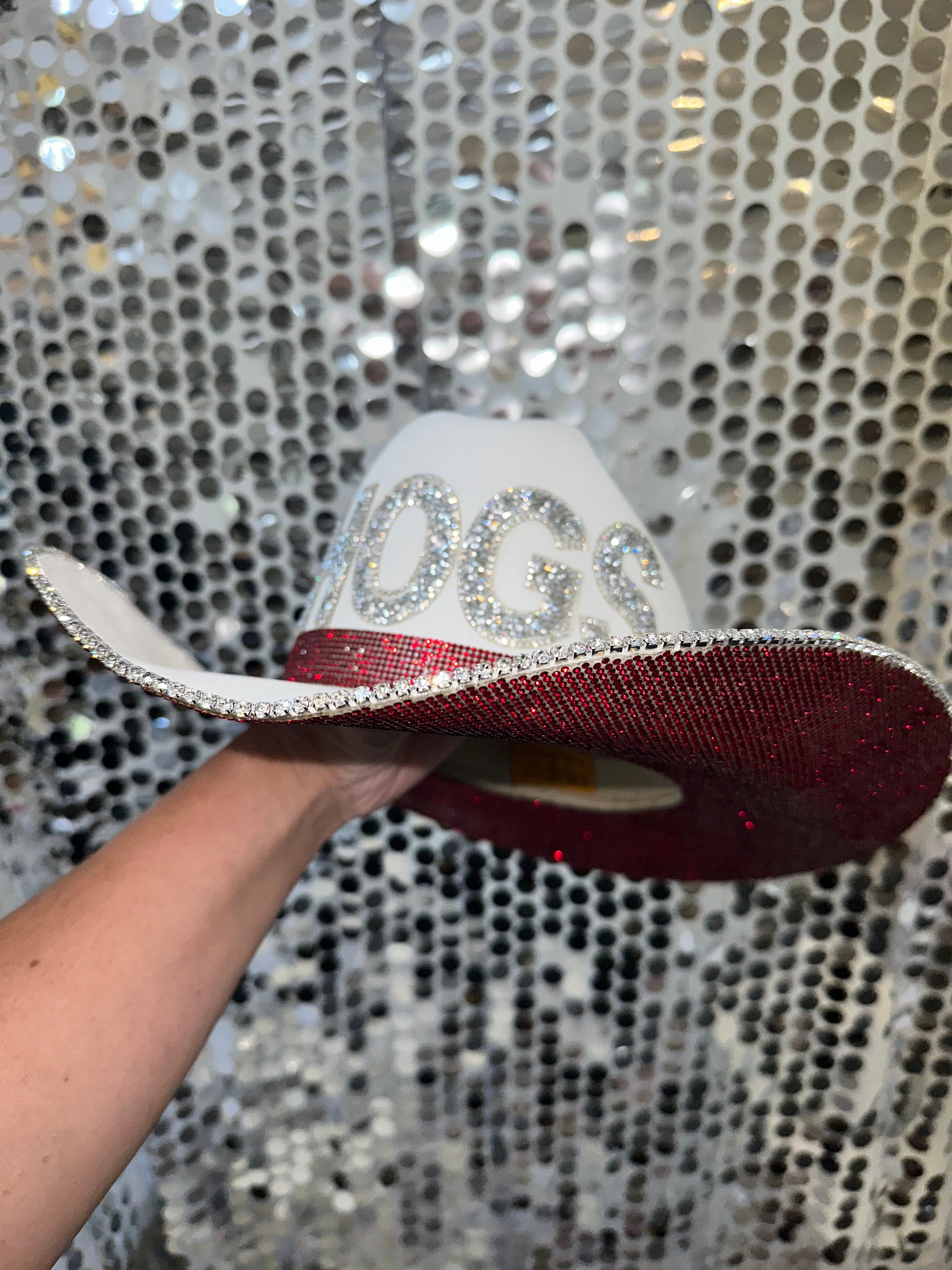 Rhinestone Cowgirl University of Arkansas Hat — side view