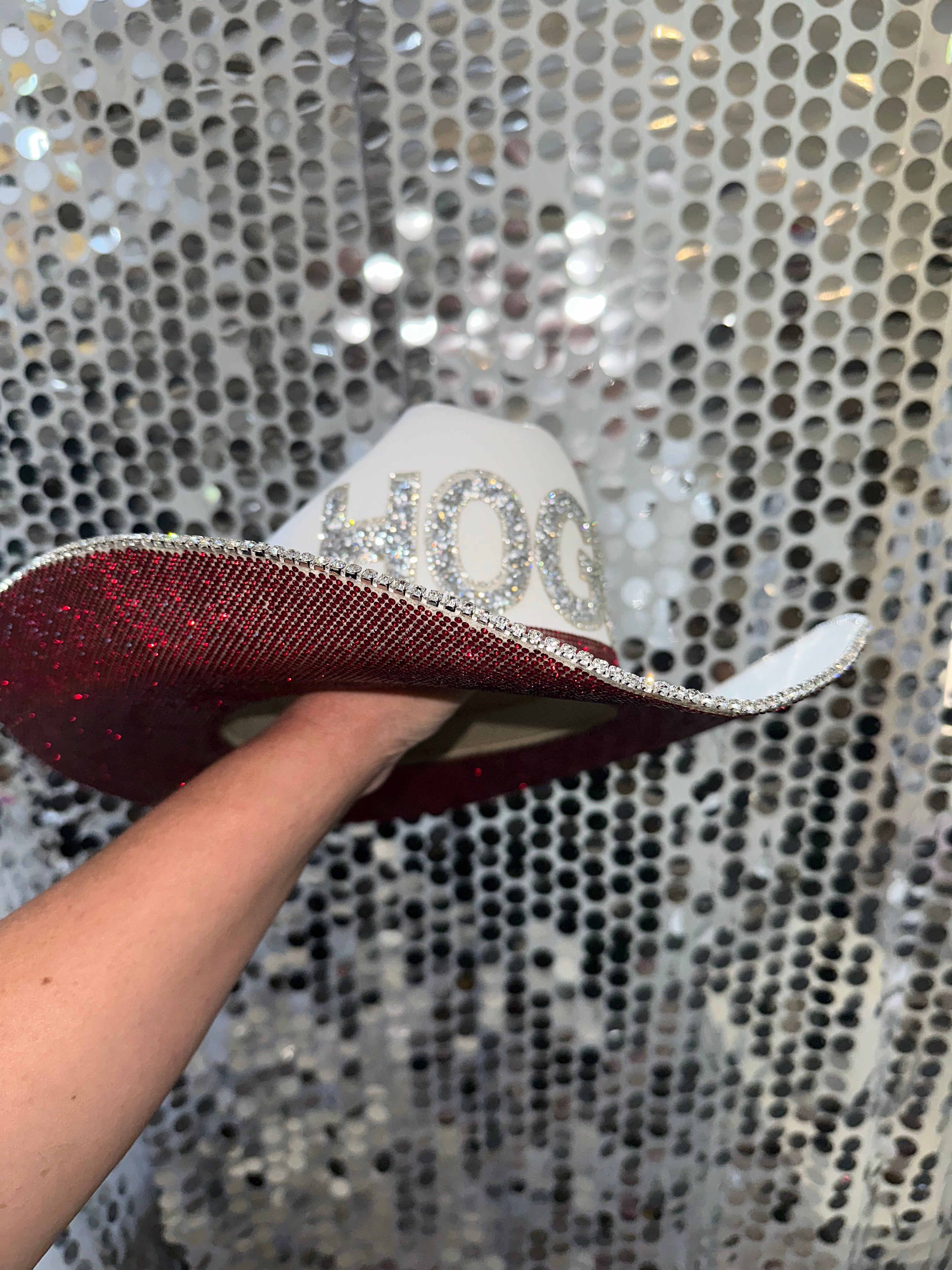 Rhinestone Cowgirl University of Arkansas Hat — lifestyle context
