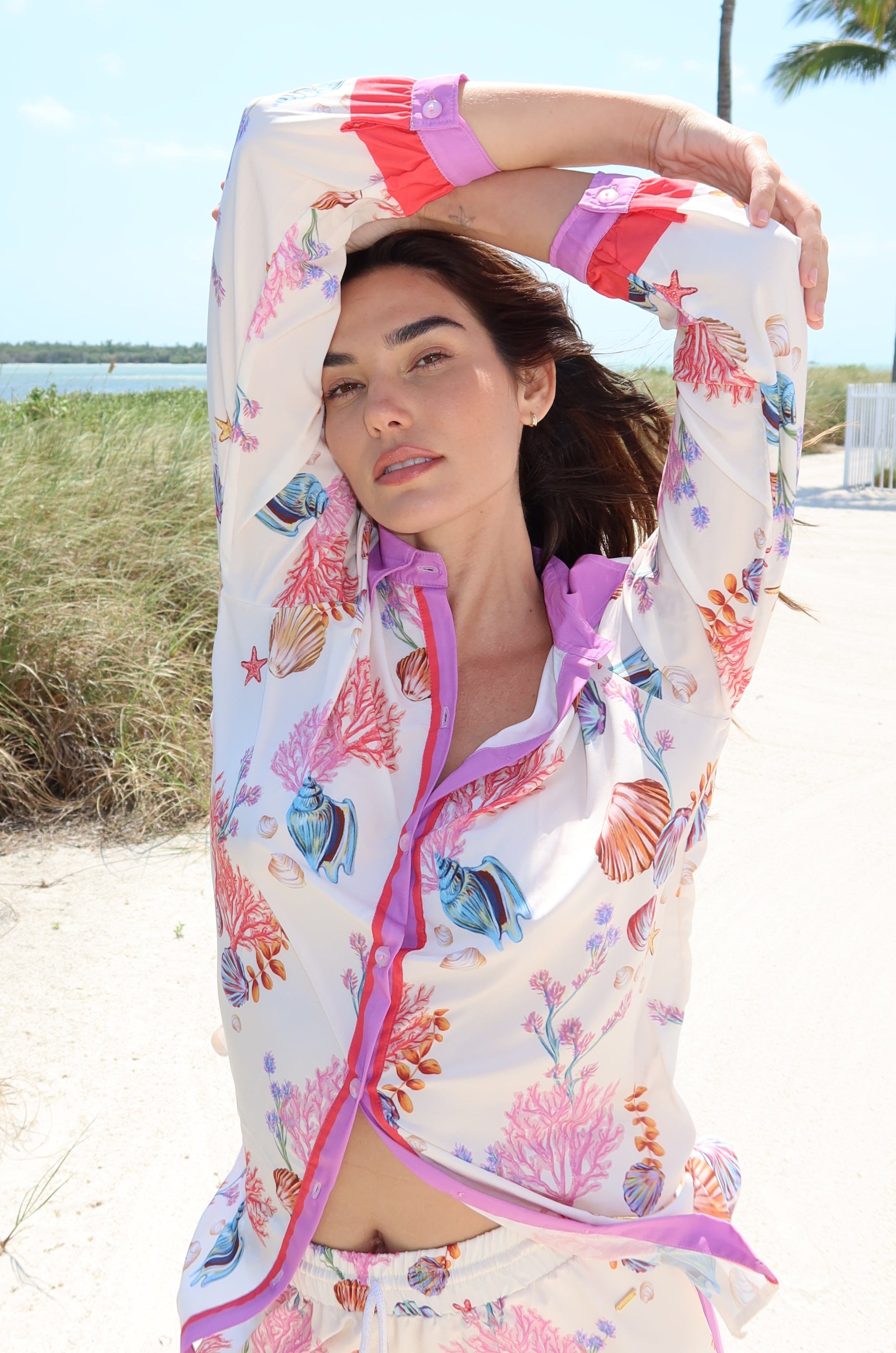 LA'AVANA Varadero blouse — detail close-up