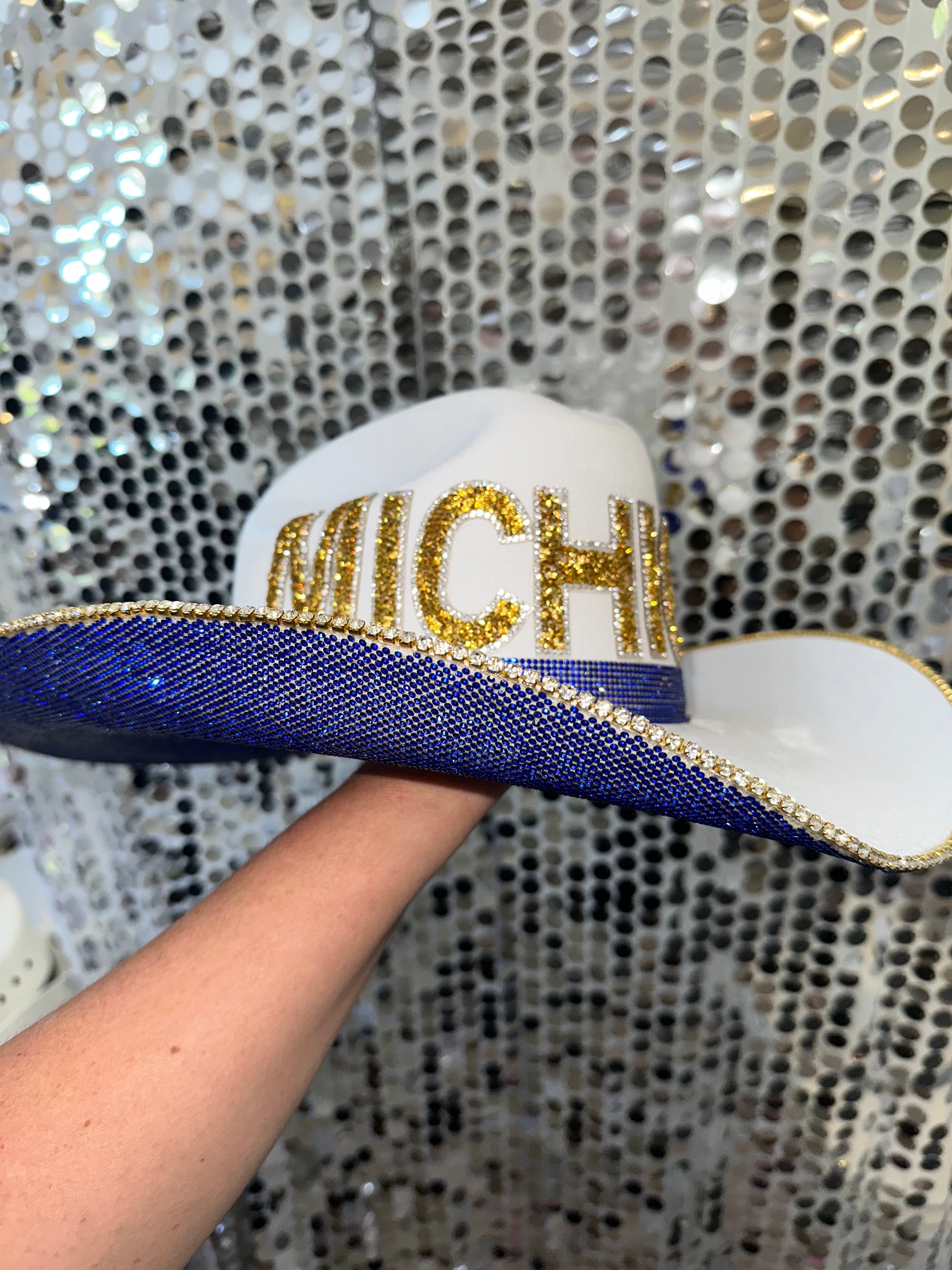 Rhinestone Cowgirl University of Michigan Hat — main product shot