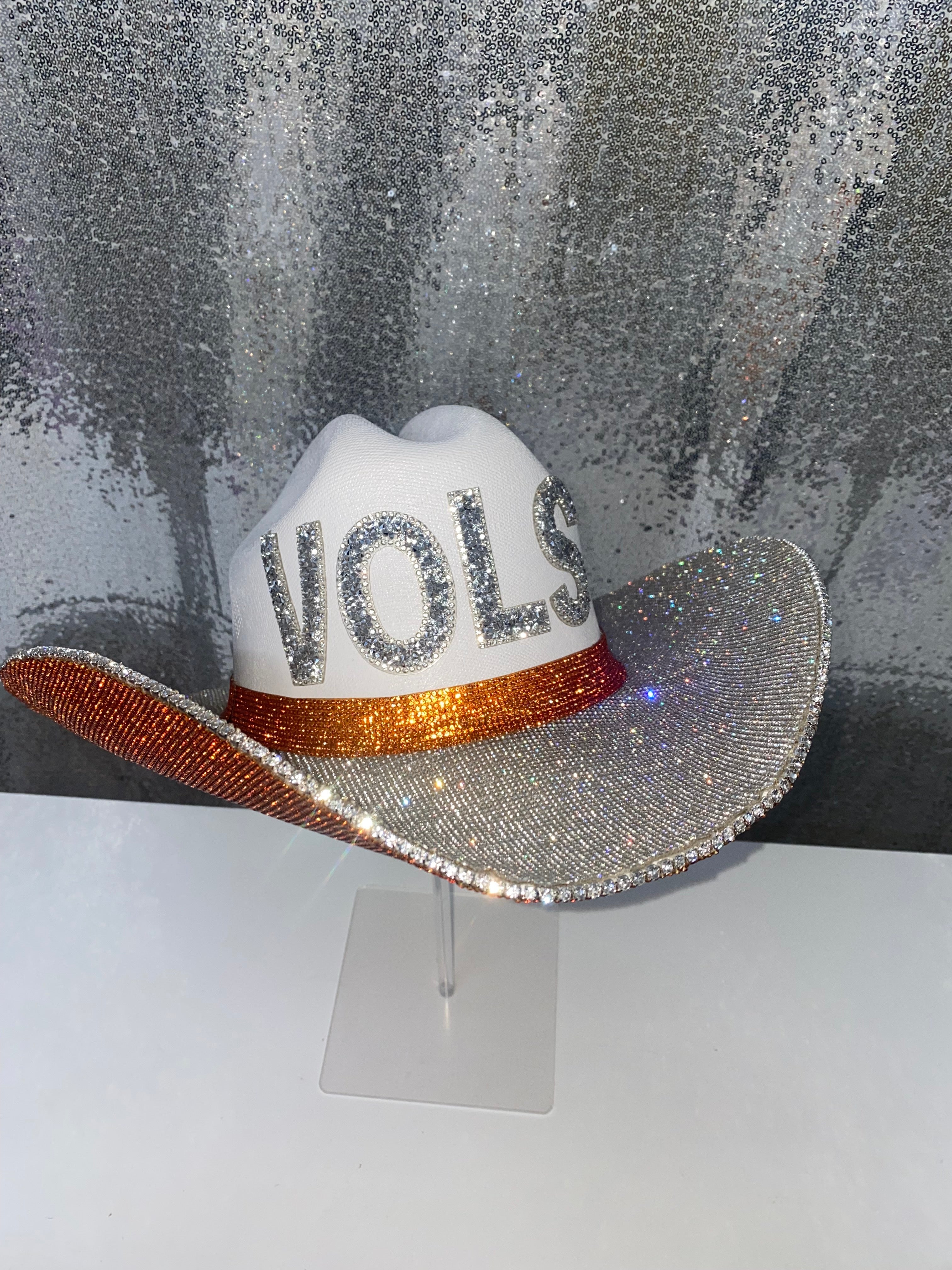 Rhinestone Cowgirl TN VOLS Hat — construction detail
