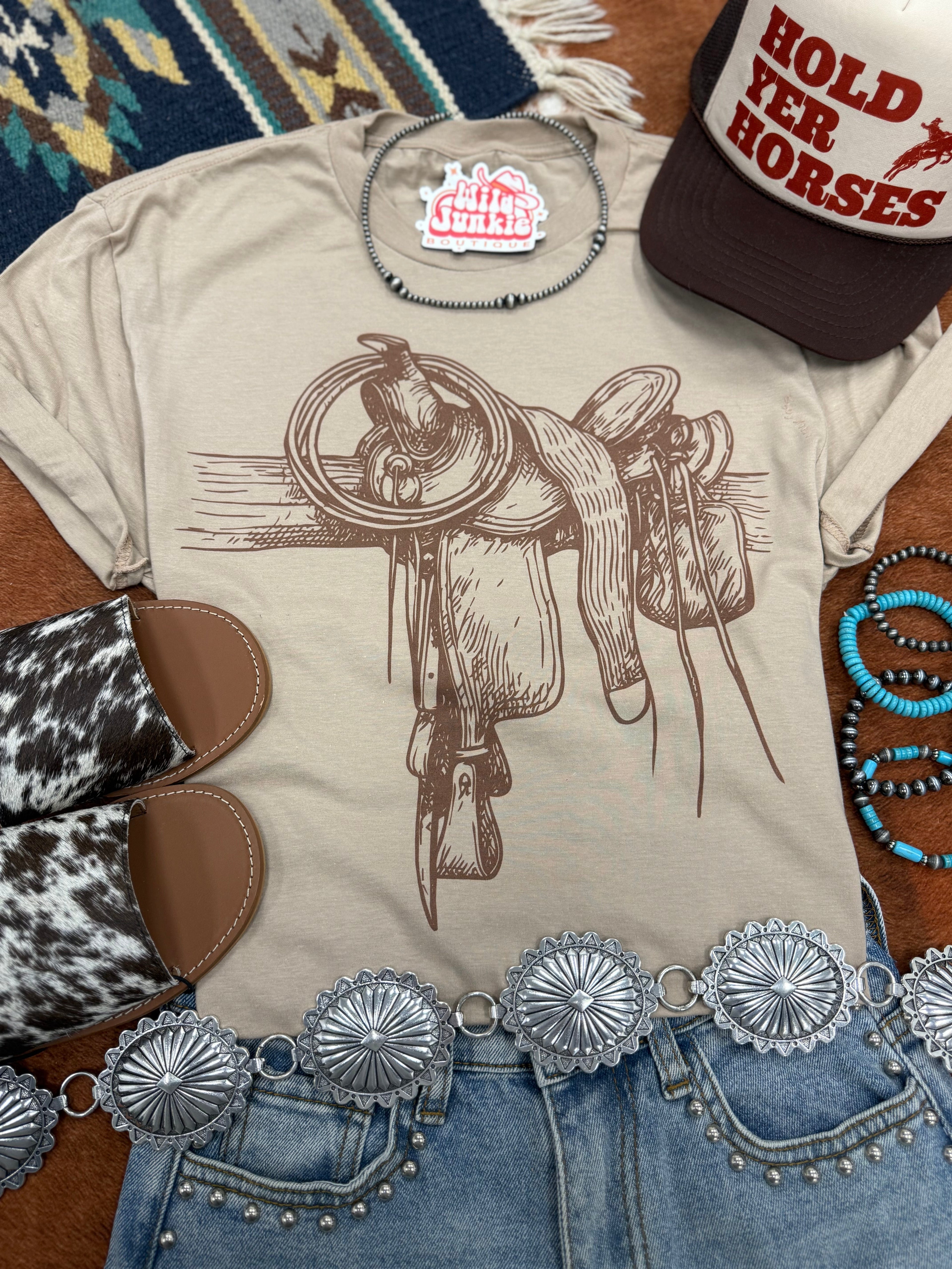 Wild Junkie Untamed Saddle Graphic Tee — main product shot