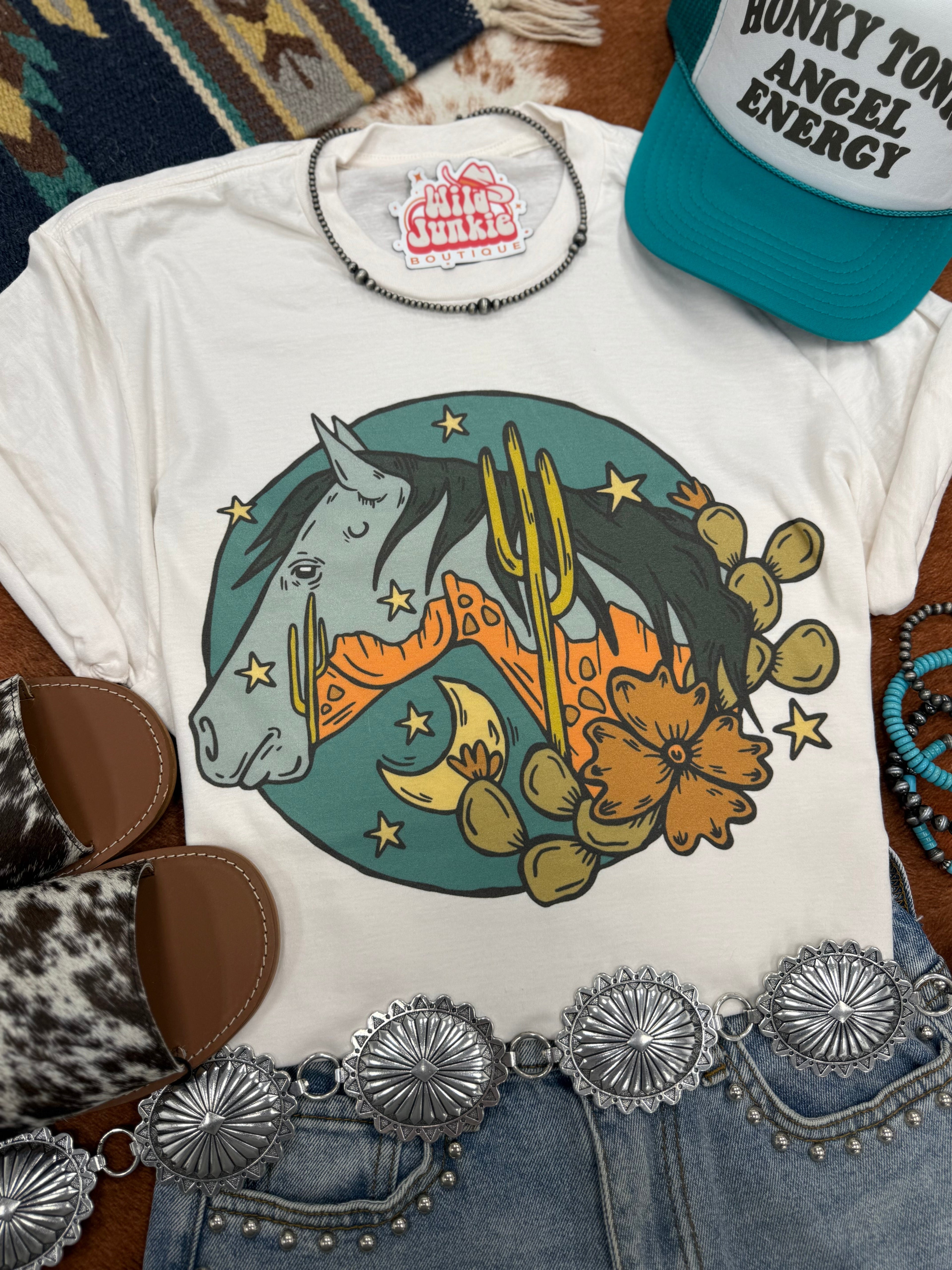 Wild Junkie Desert Dreams Graphic Tee — construction detail