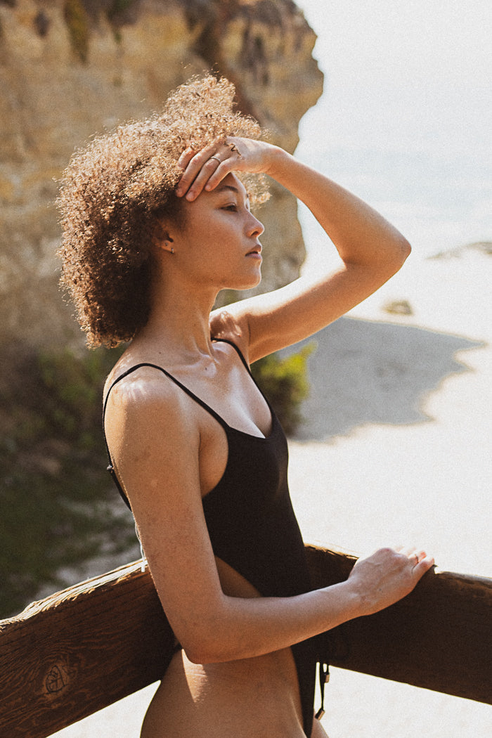 Beau Swim Samira One Piece - Black — branding close-up