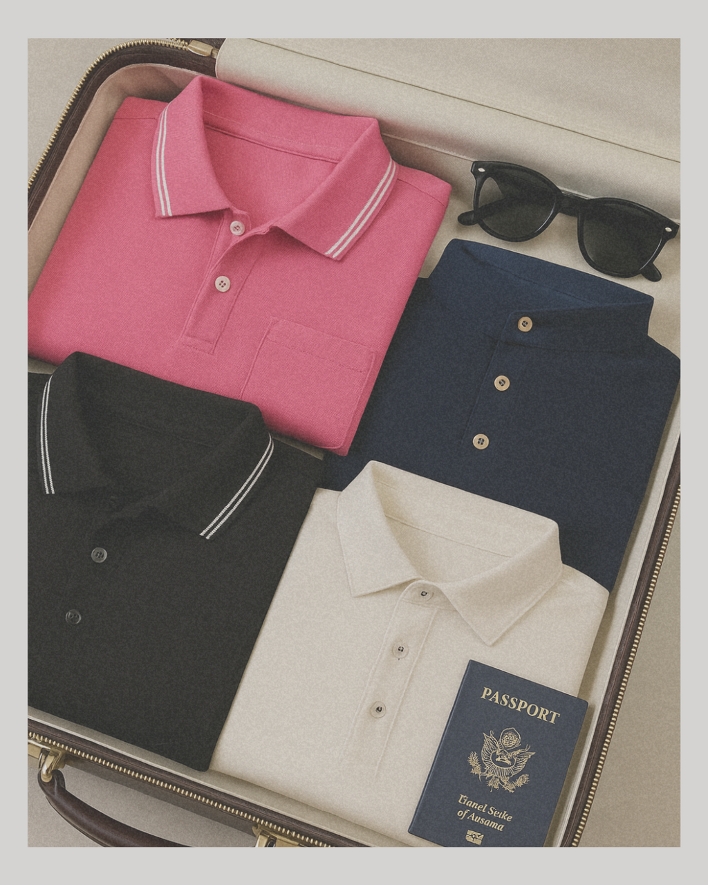 Buki Pocket Polo Shirt - Pink — back view