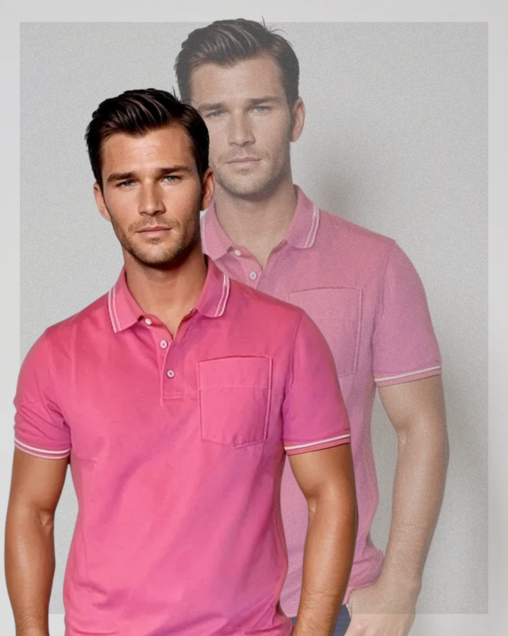 Buki Pocket Polo Shirt - Pink — in-use photo