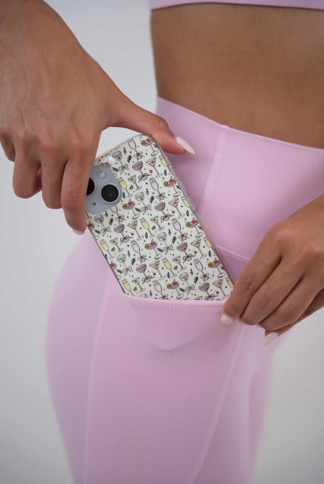 KIMITH BRAND I Am Glowing Pink Blossom Quick Dry Butter Legging — side view