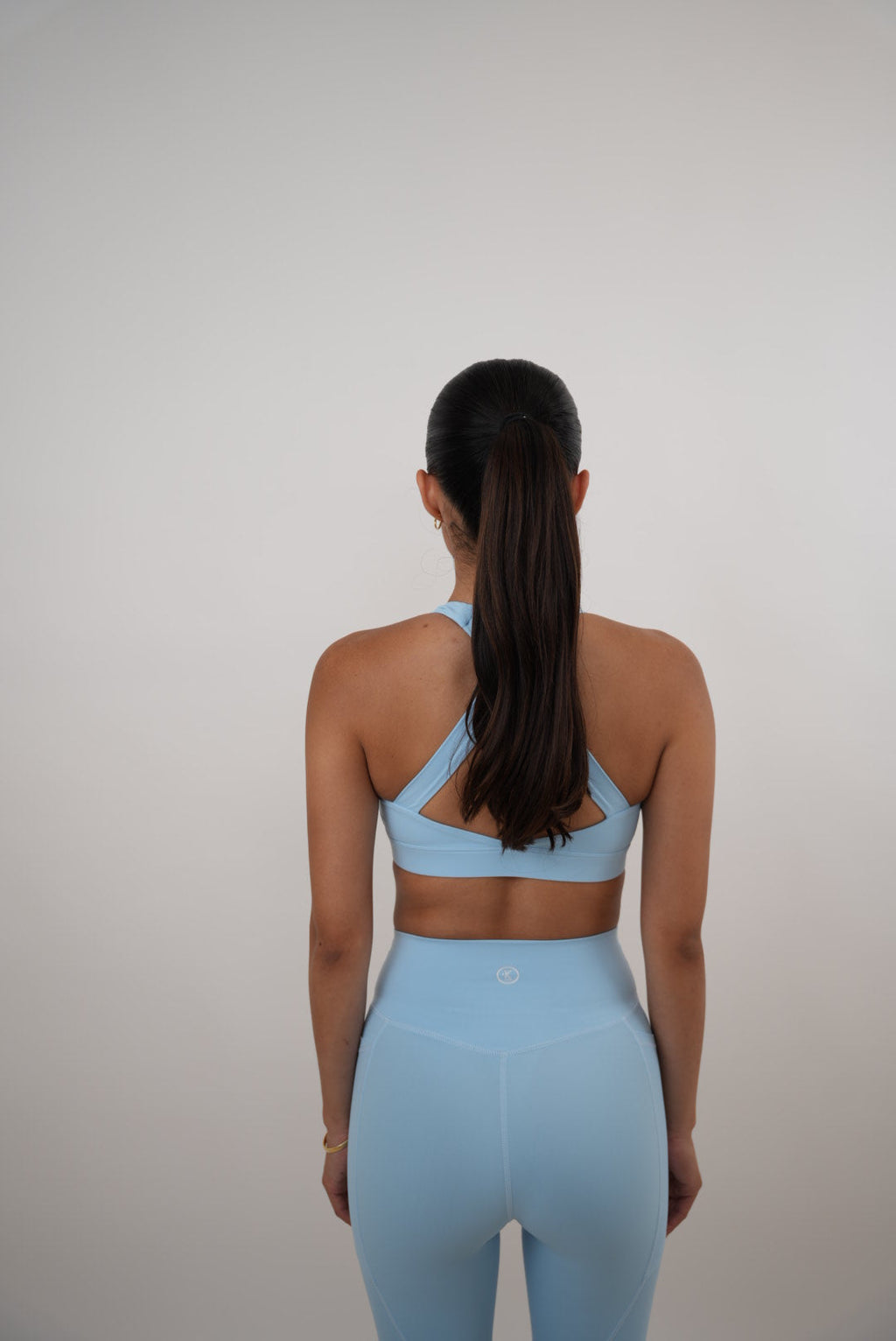 KIMITH BRAND I Am Glowing Sky Blue Quick Dry Butter Bra — detail close-up