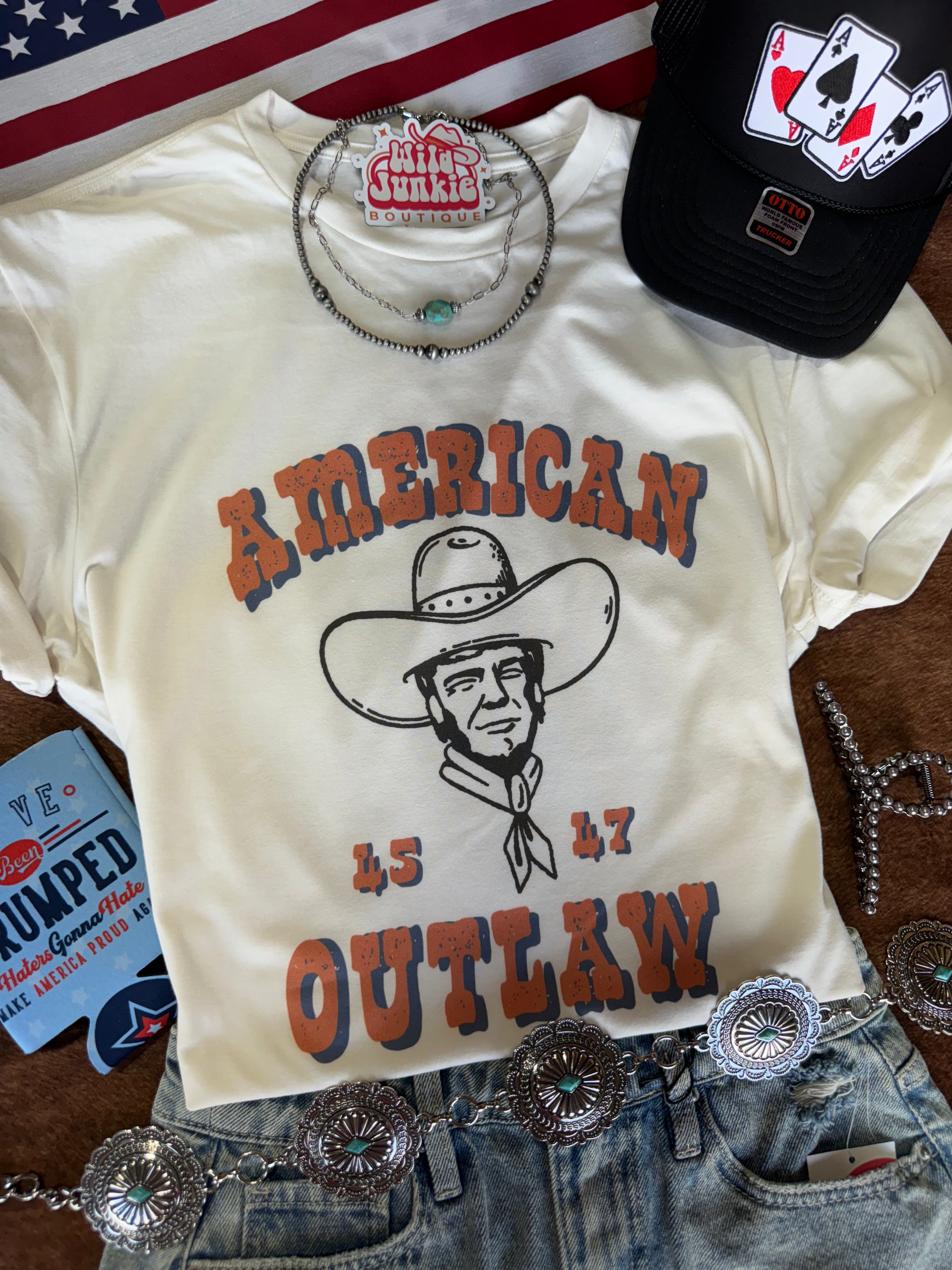 Wild Junkie Trump American Outlaw Graphic Tee — main product shot