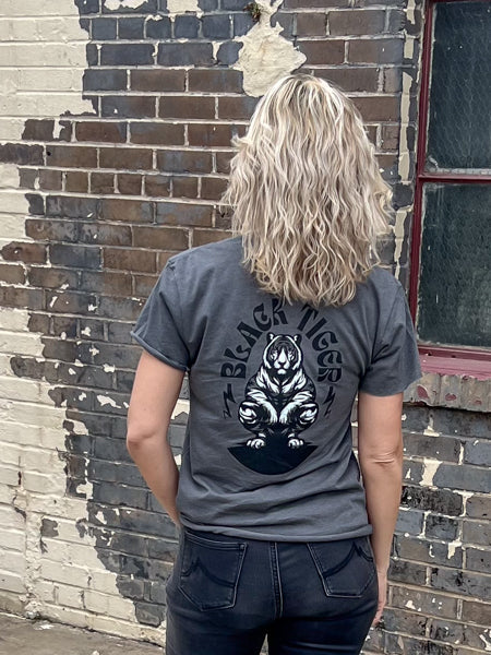 Black Tiger International Black Tiger Logo Tee Shirt — back view
