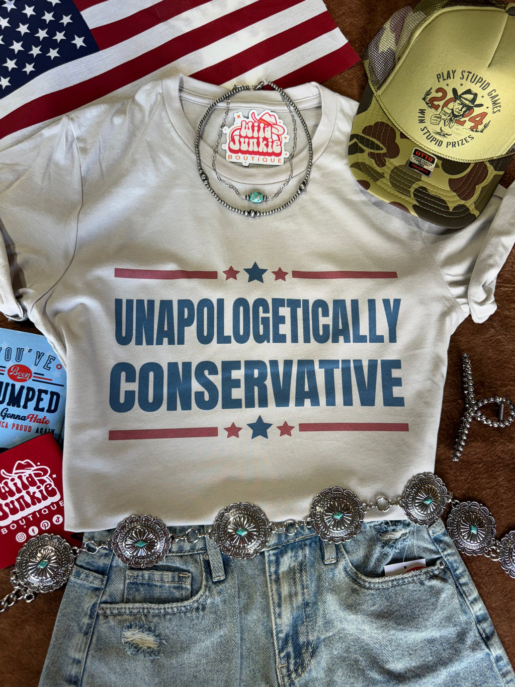Wild Junkie Unapologetically Conservative Graphic Tee — main product shot