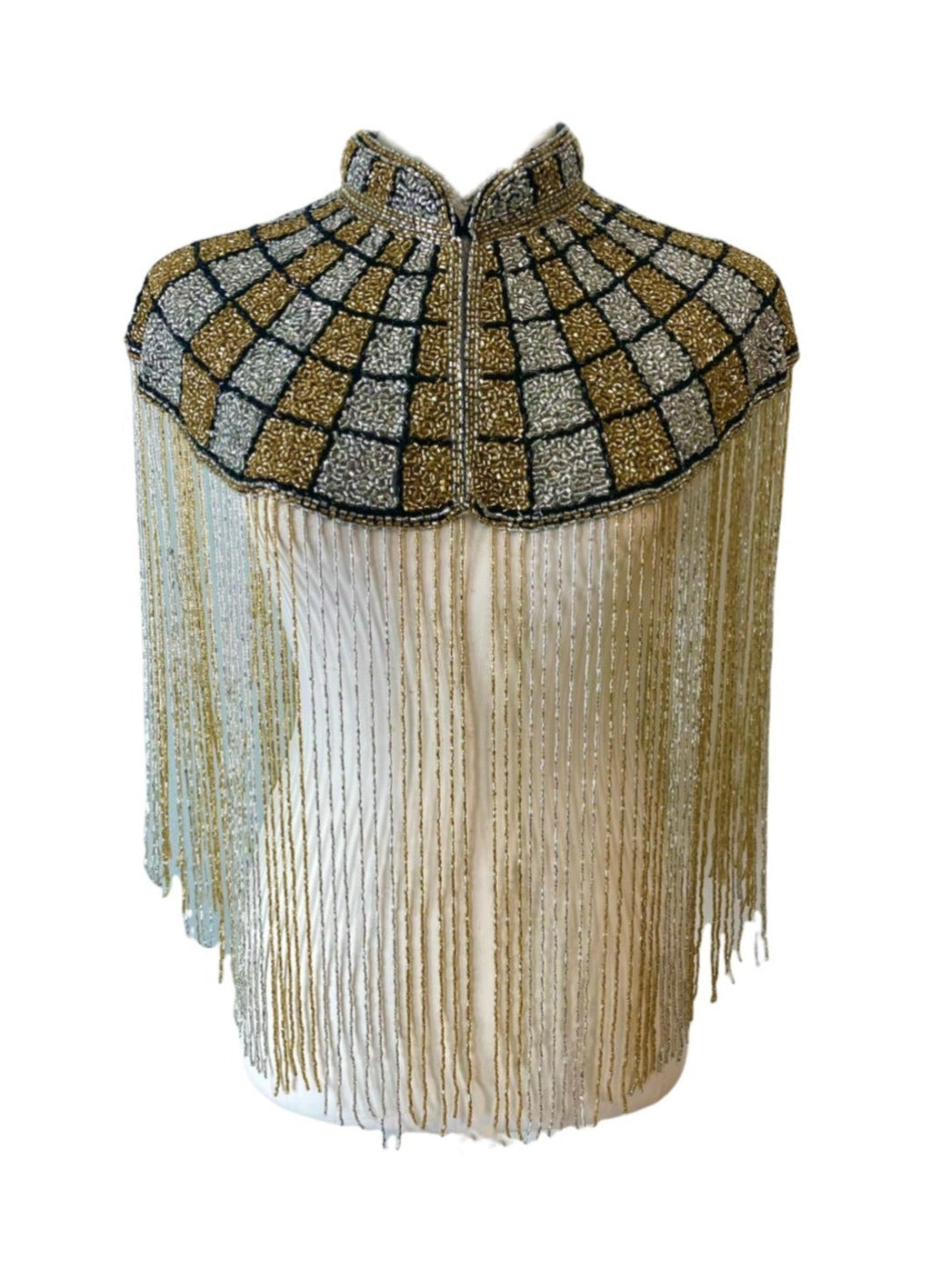 L'Jai Amor The Gilded Mosaic Cape — detail close-up