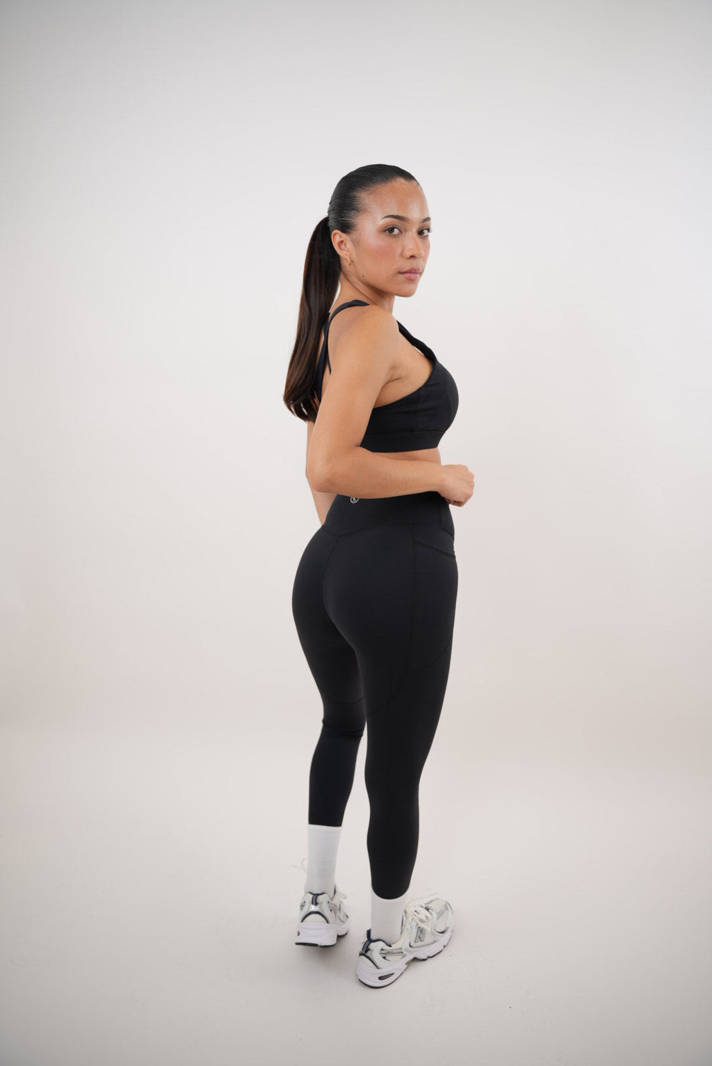 KIMITH BRAND I Am Glowing Black Quick Dry Butter Soft Legging — back view