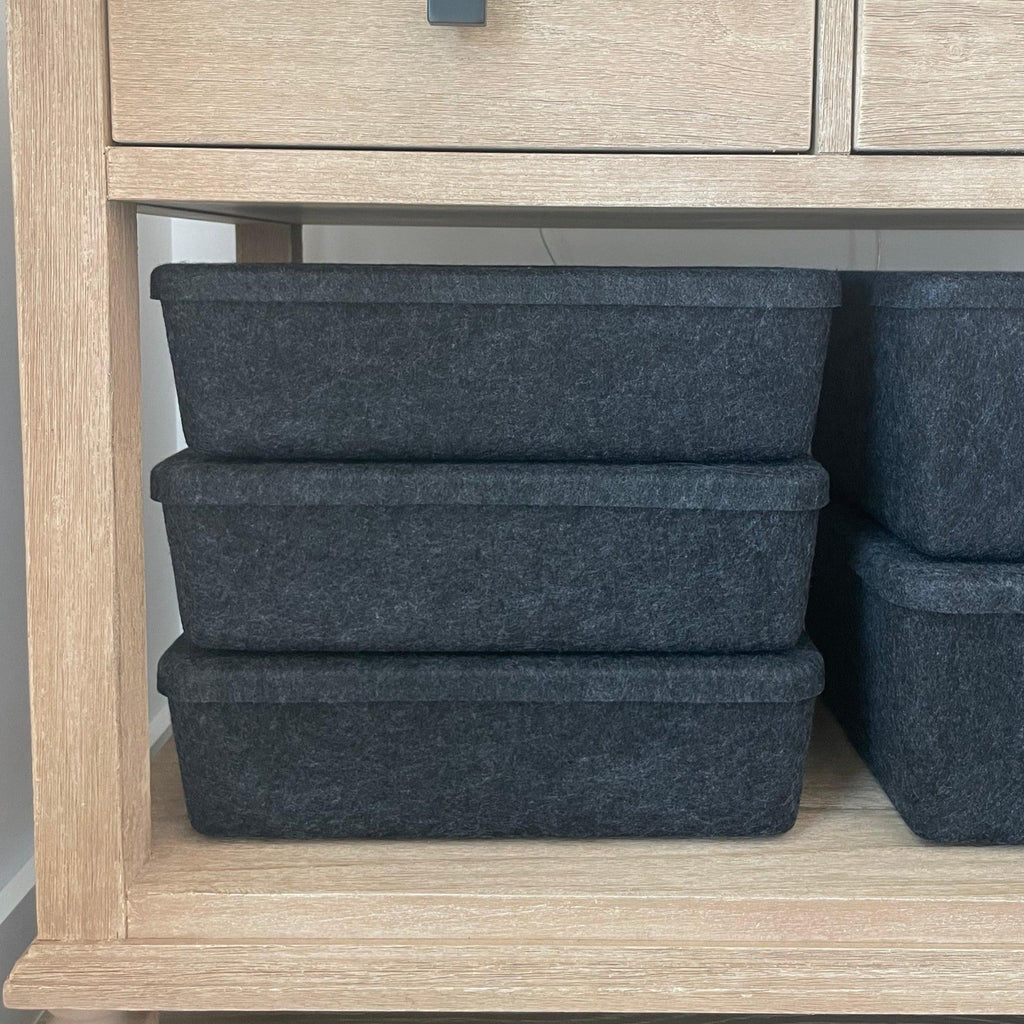 The Sculpted Bin - Long with Lid | Set of 3 – SortJoy, view 5