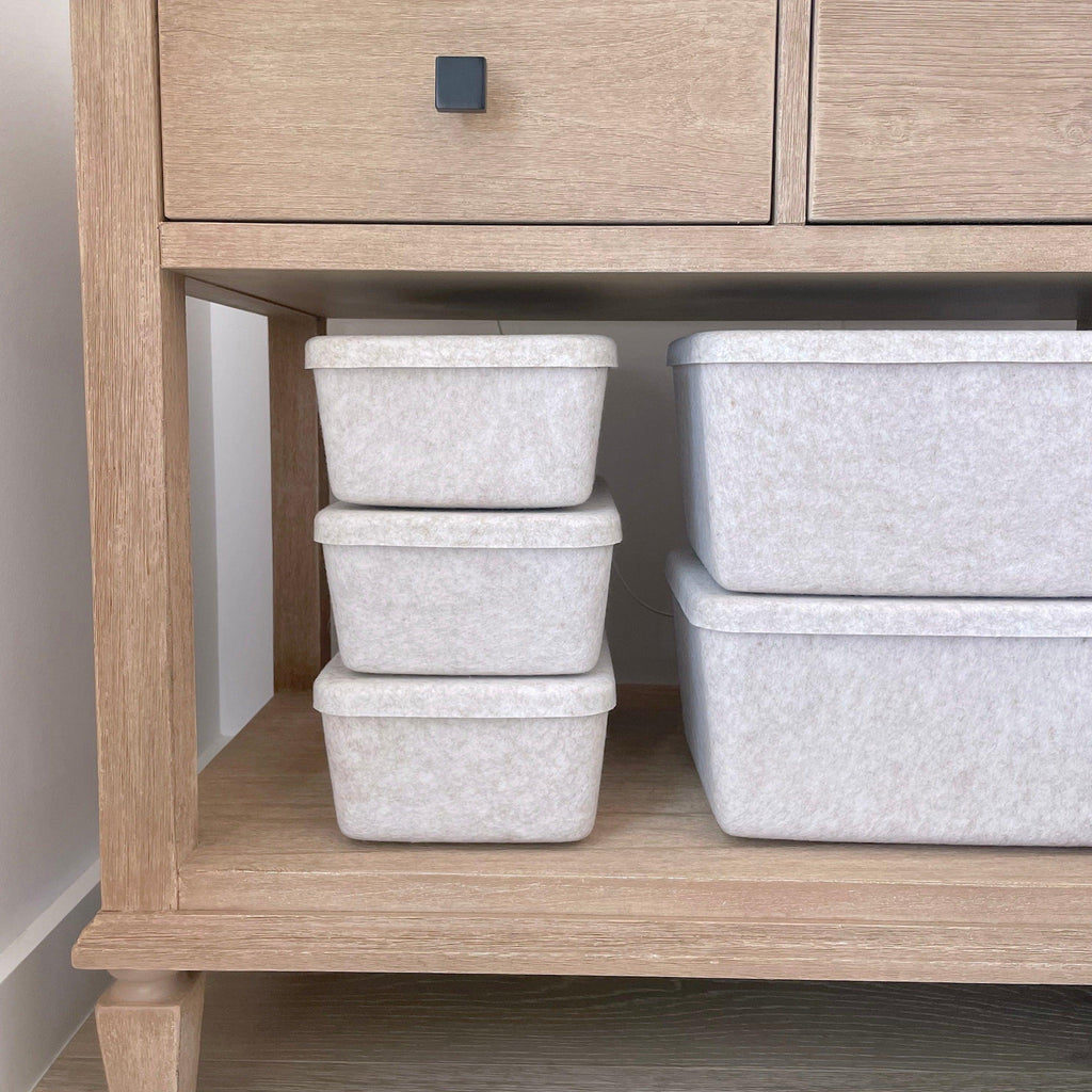 The Sculpted Bin - Long with Lid | Set of 3 – SortJoy, view 6