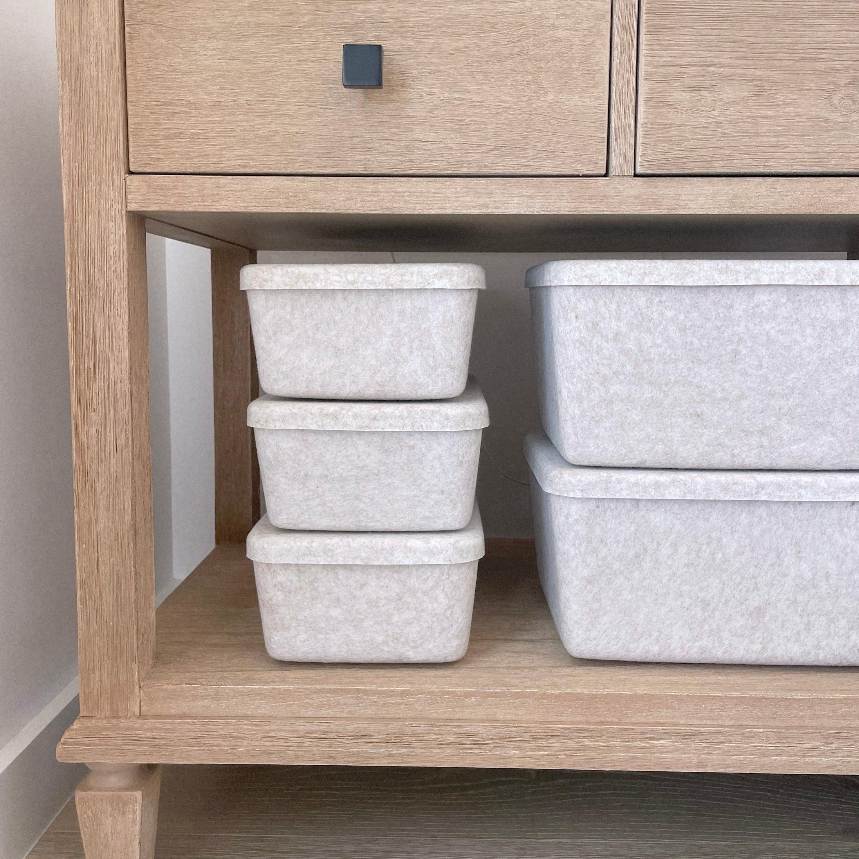 The Sculpted Bin - Long with Lid | Set of 3 – SortJoy, view 6