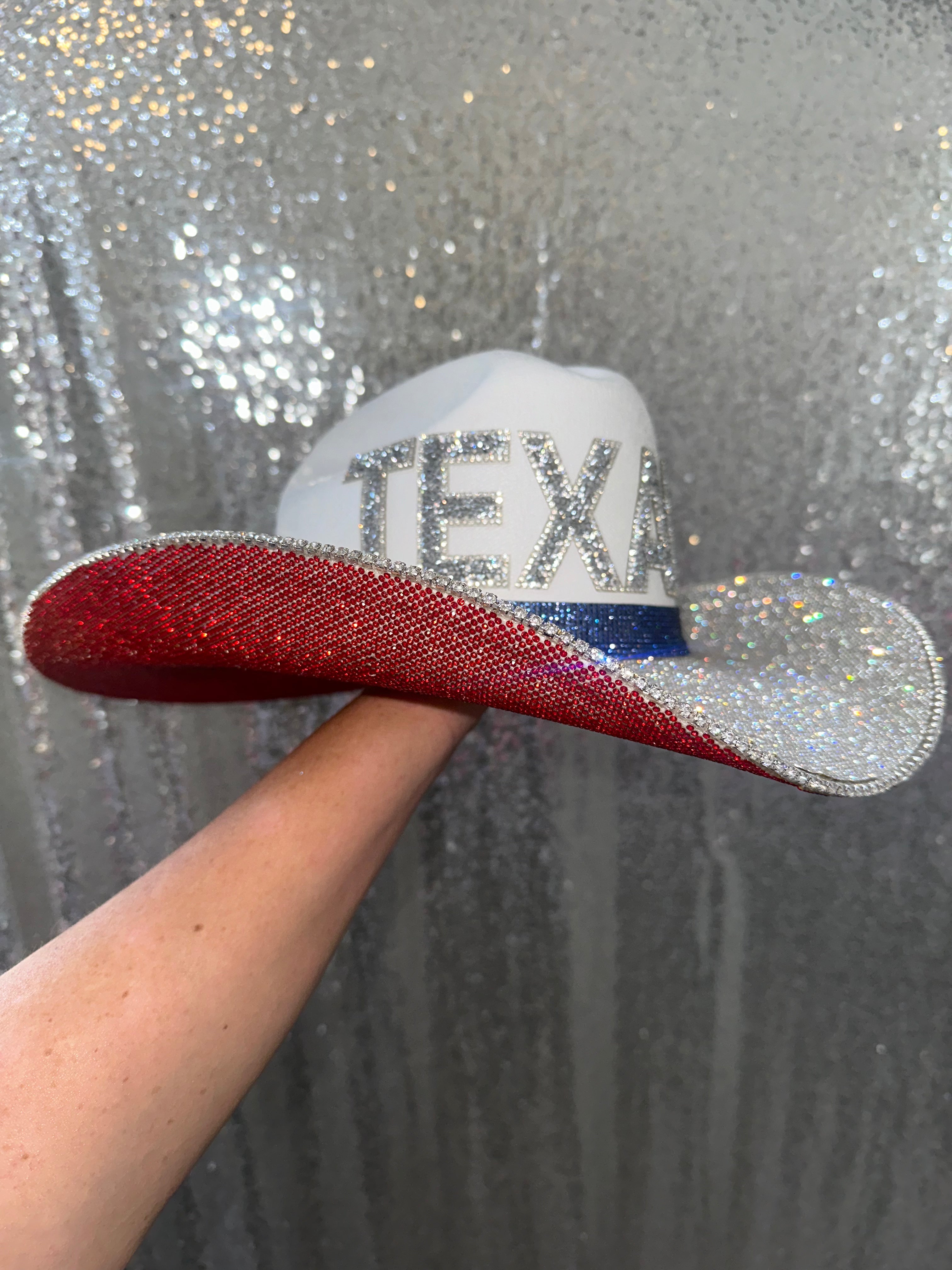 Rhinestone Cowgirl Texans Hat — main product shot
