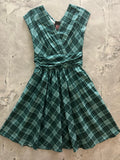 Green Plaid Greta Dress - 2X only, 1 left!
