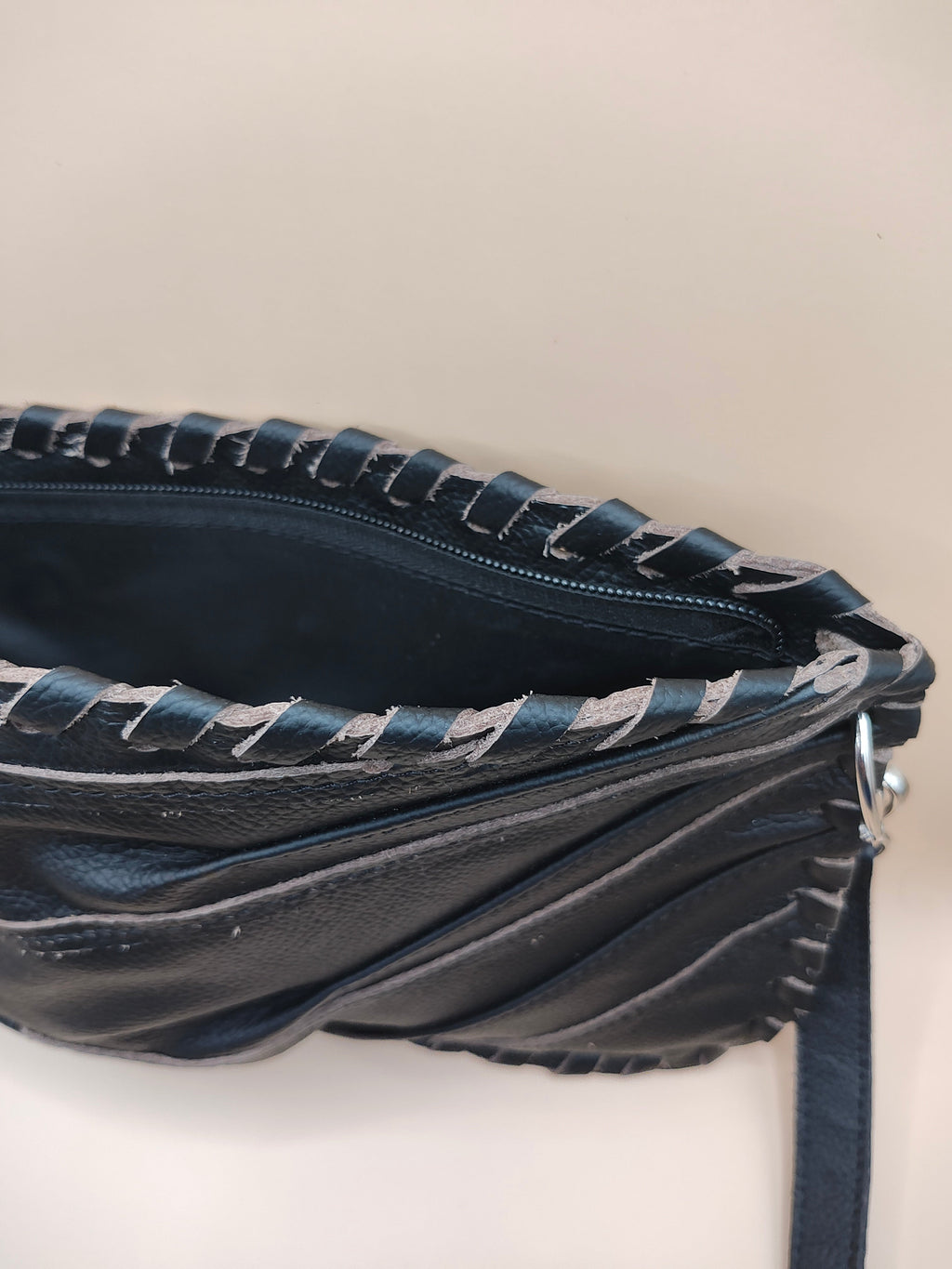 Whenitwasagame baseballglovewallets.com Black Finger Glove Purse - Blank No Patch — alternative angle