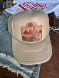 Wild Junkie Cattle Tag Trucker Hat — main product shot