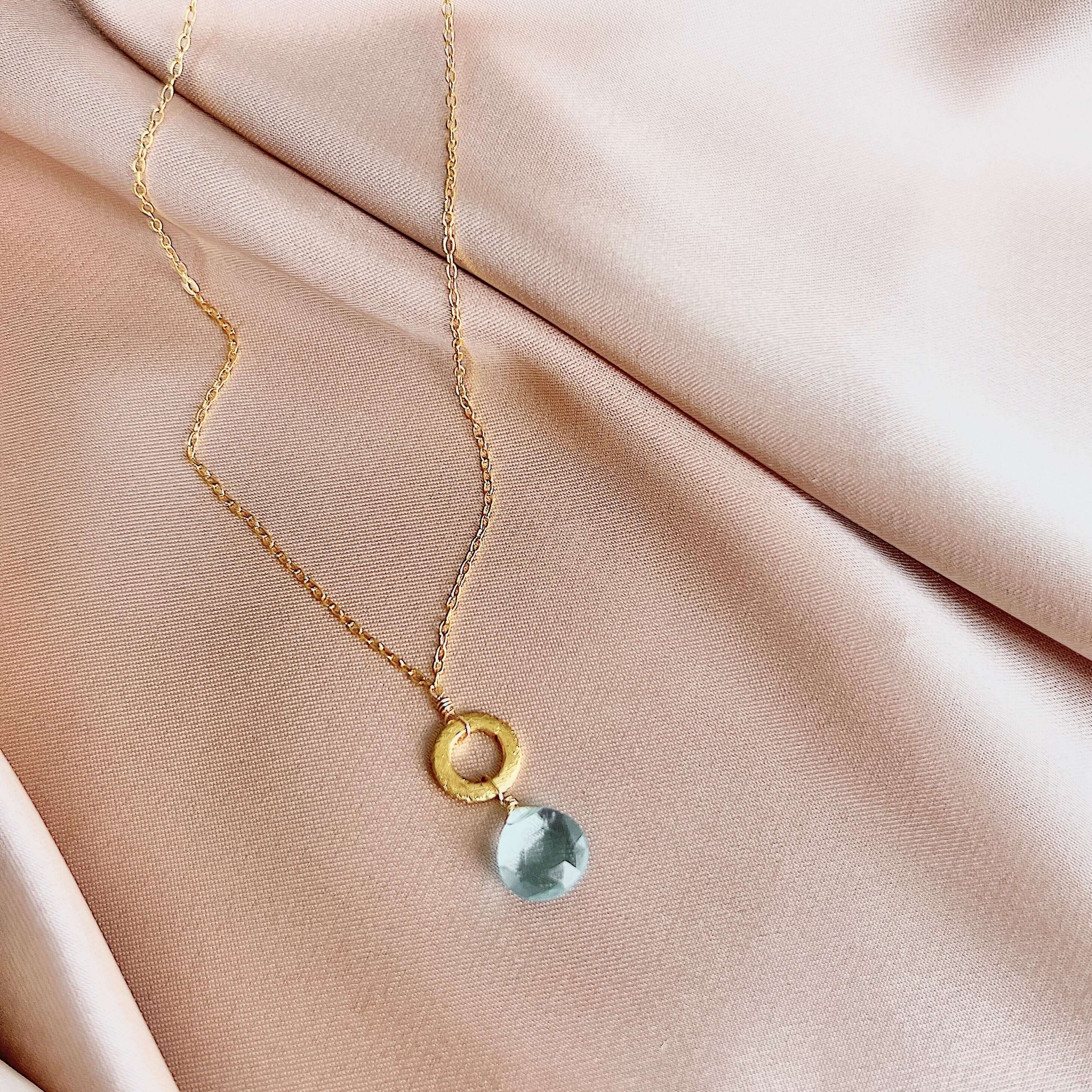 PARKEN JEWELRY Amethyst Mini Layering Necklace — lifestyle context