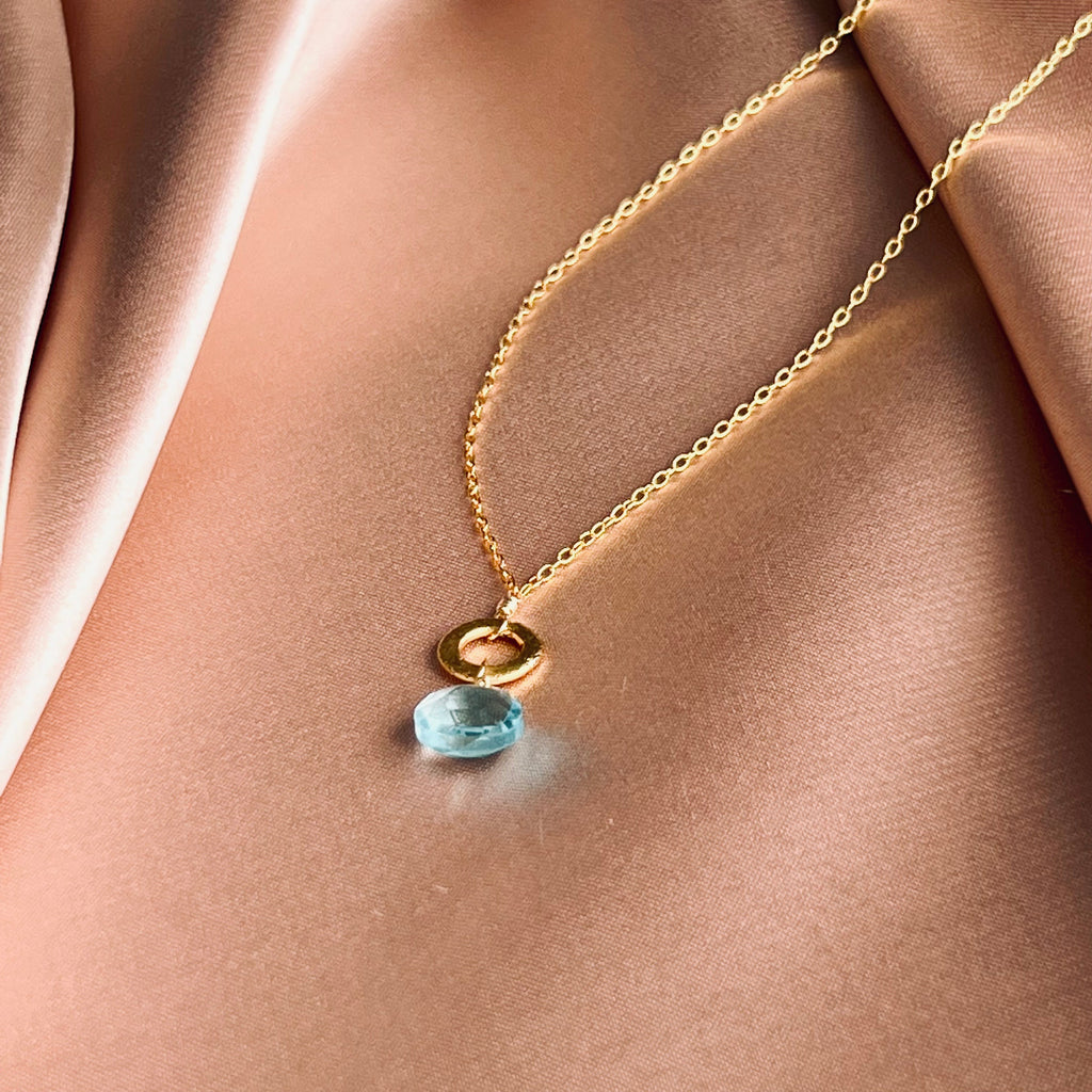 PARKEN JEWELRY Amethyst Mini Layering Necklace — side view