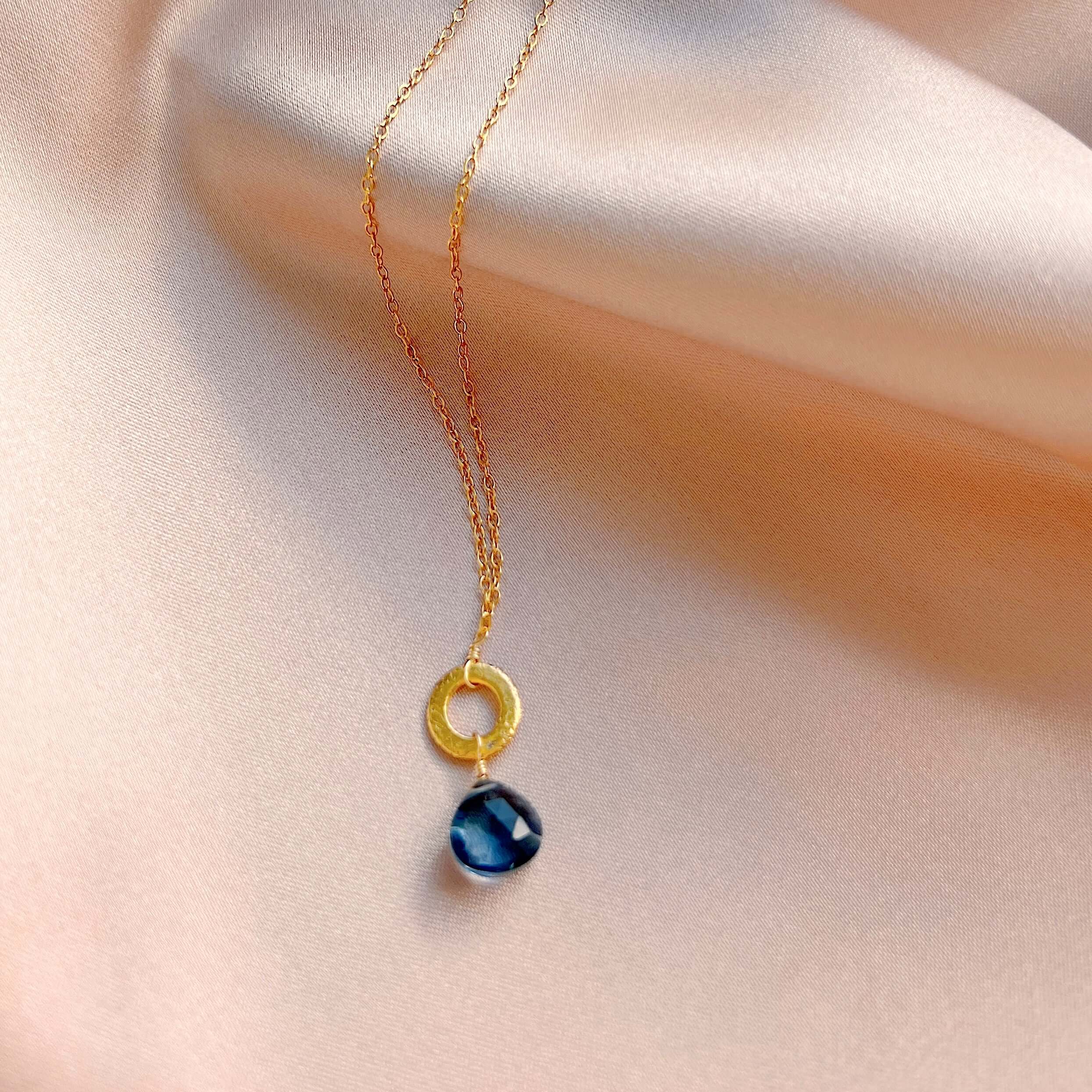 PARKEN JEWELRY Amethyst Mini Layering Necklace — back view