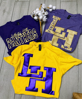 Custom Puff Print Local School Sweatshirt, Embossed Glitter Puff Spirit Wear…